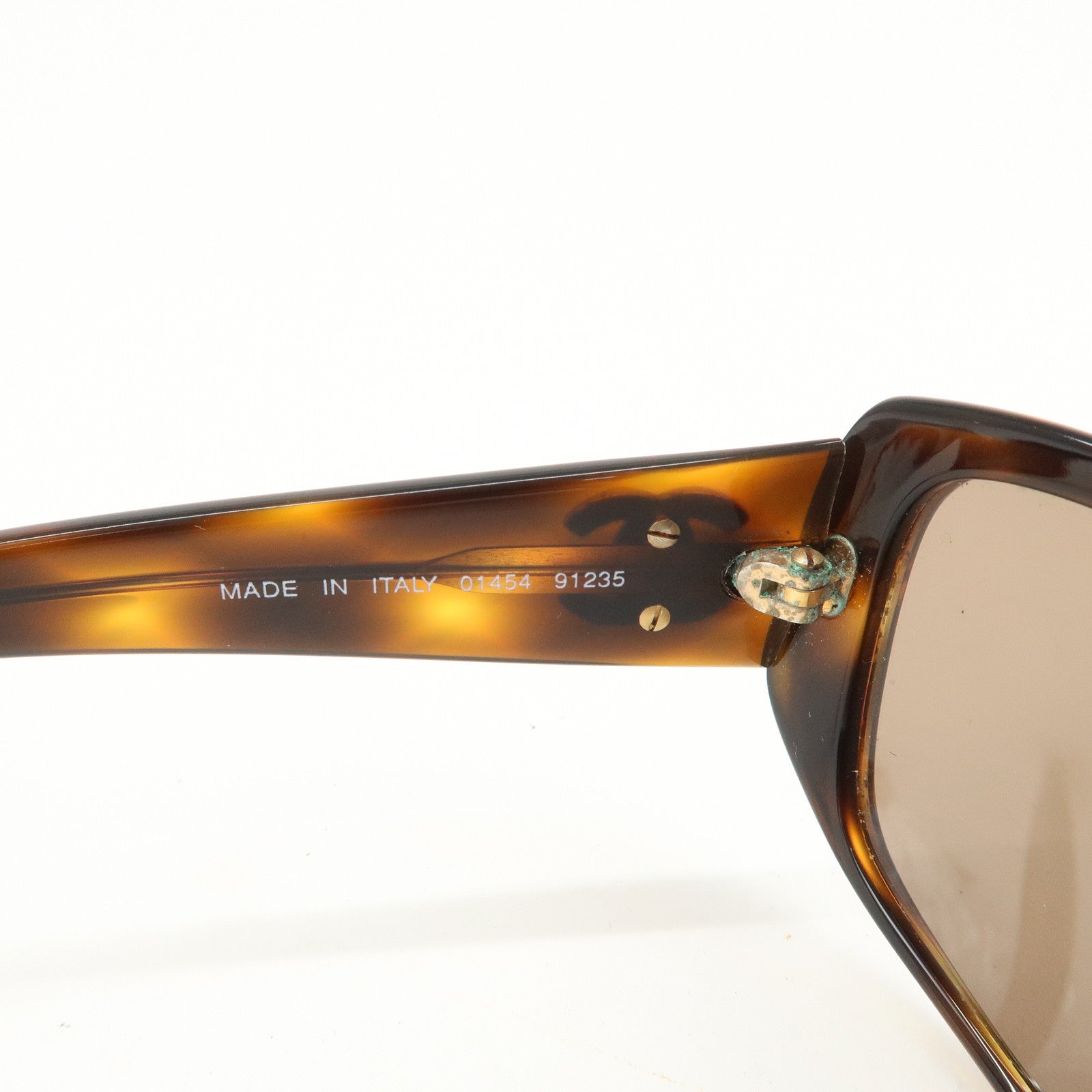 CHANEL COCOMark Plastic Sunglasses Brown 01454 91235