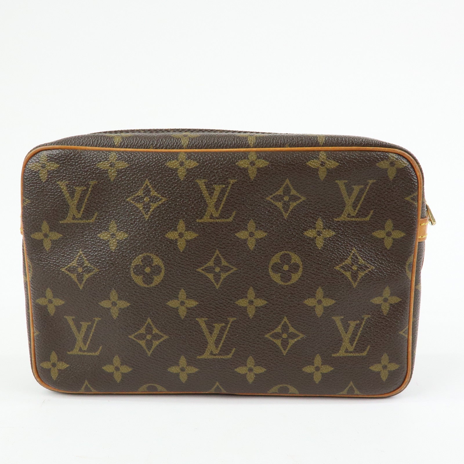Louis Vuitton Monogram Compiegne 23 Pouch Clutch Bag Brown M51845