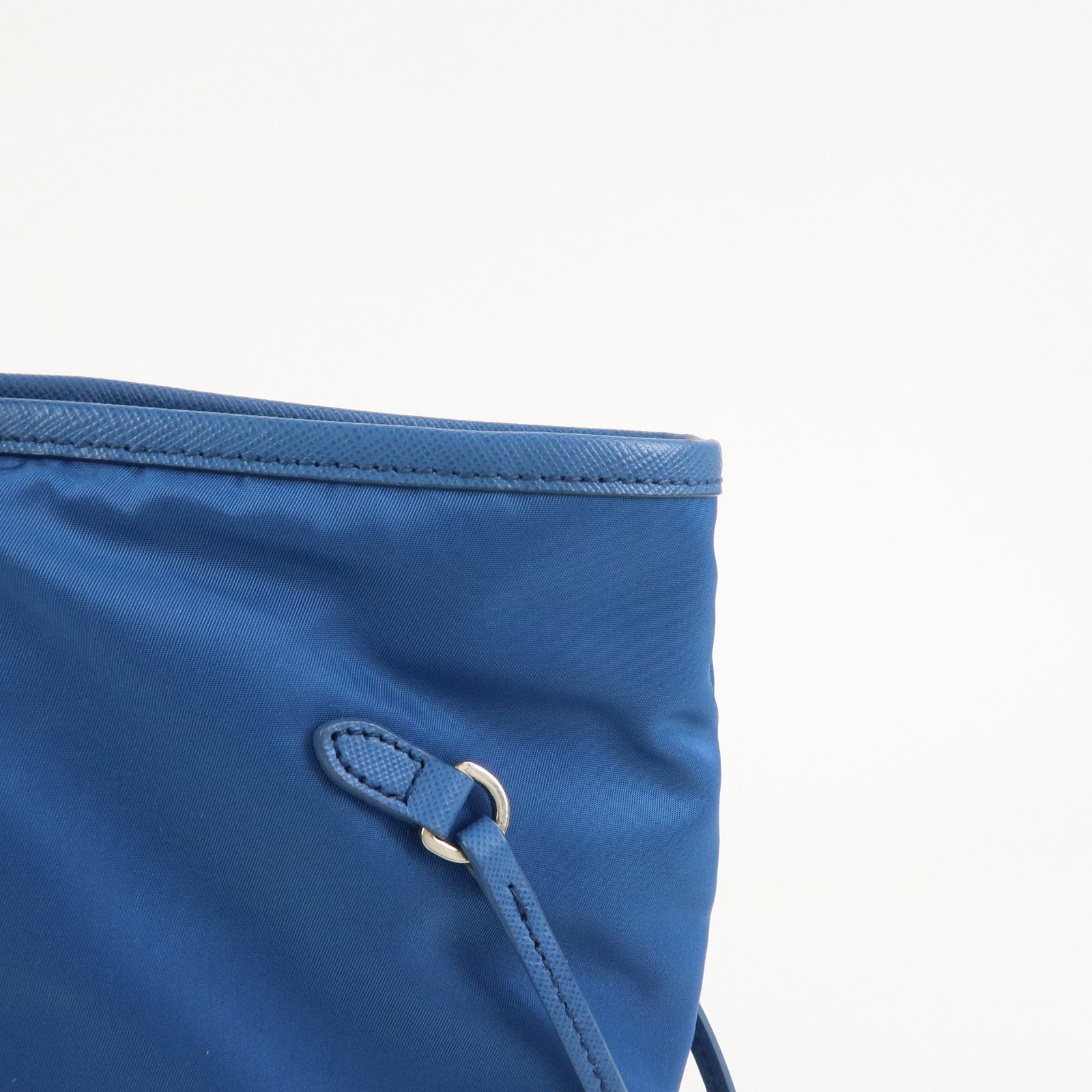 PRADA Triangle Logo Nylon Saffiano Leather 2Way Hand Shoulder Bag