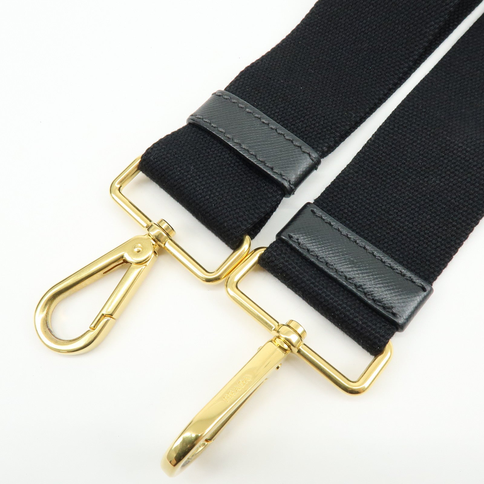 PRADA Canapa Denim Tote Bag Hand Bag Black 1BG642