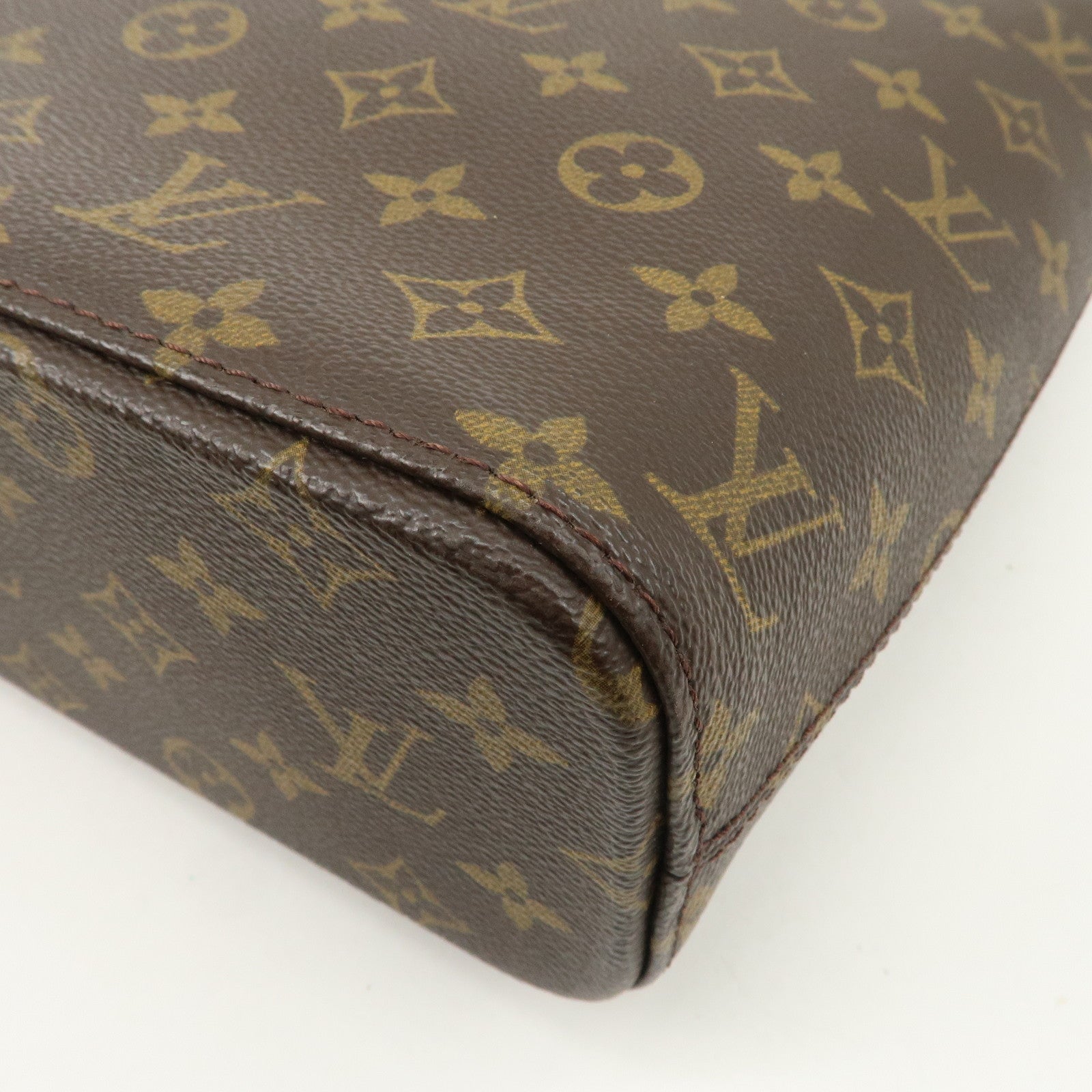 Louis Vuitton Monogram Luco Tote Bag Hand Bag Brown M51155 Used