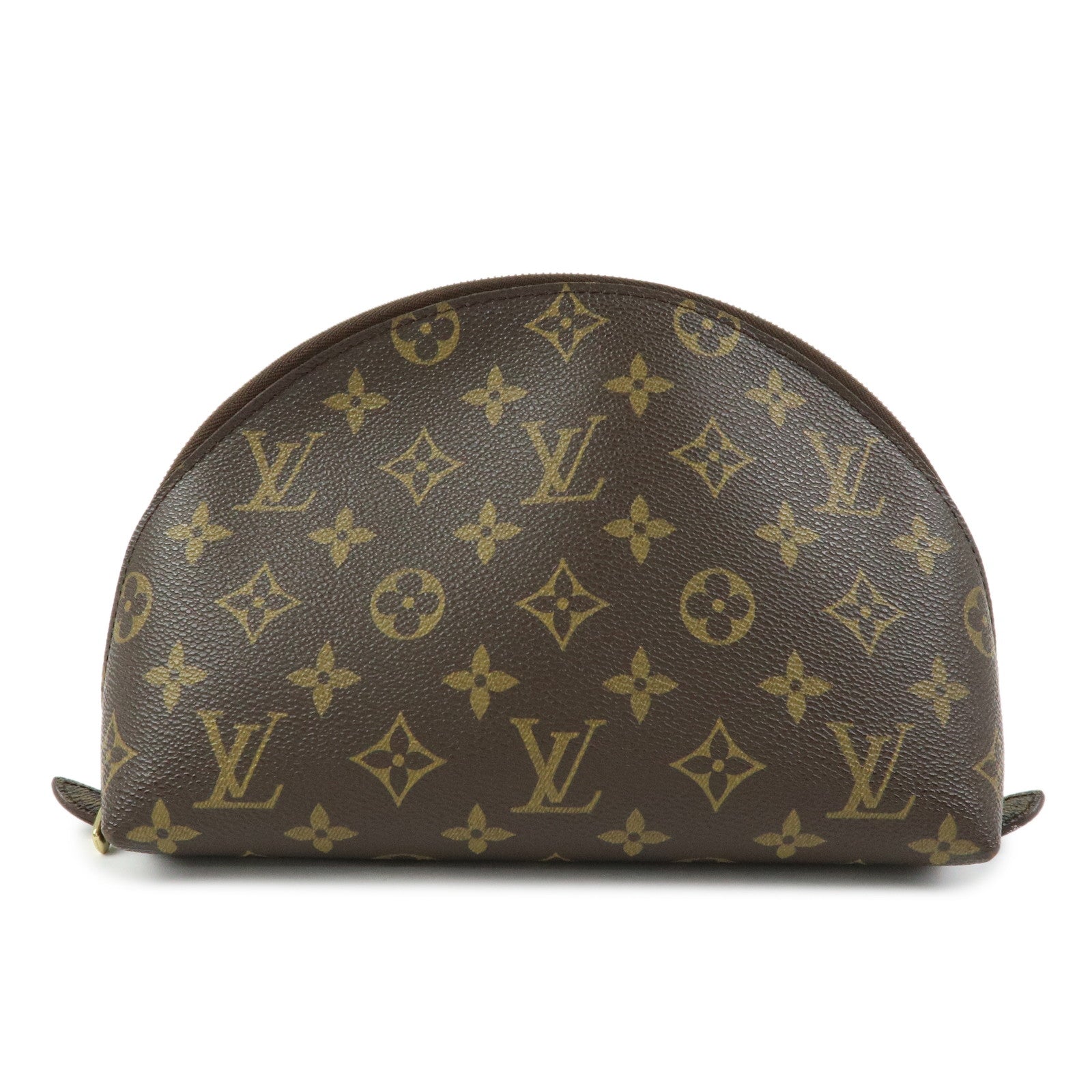Louis Vuitton Monogram Trousse Demi Ronde Cosmetic Pouch M47520