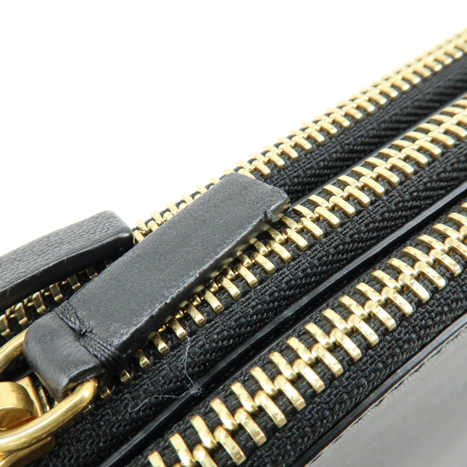 CELINE Trio Leather Shoulder Bag Crossbody Bag Black