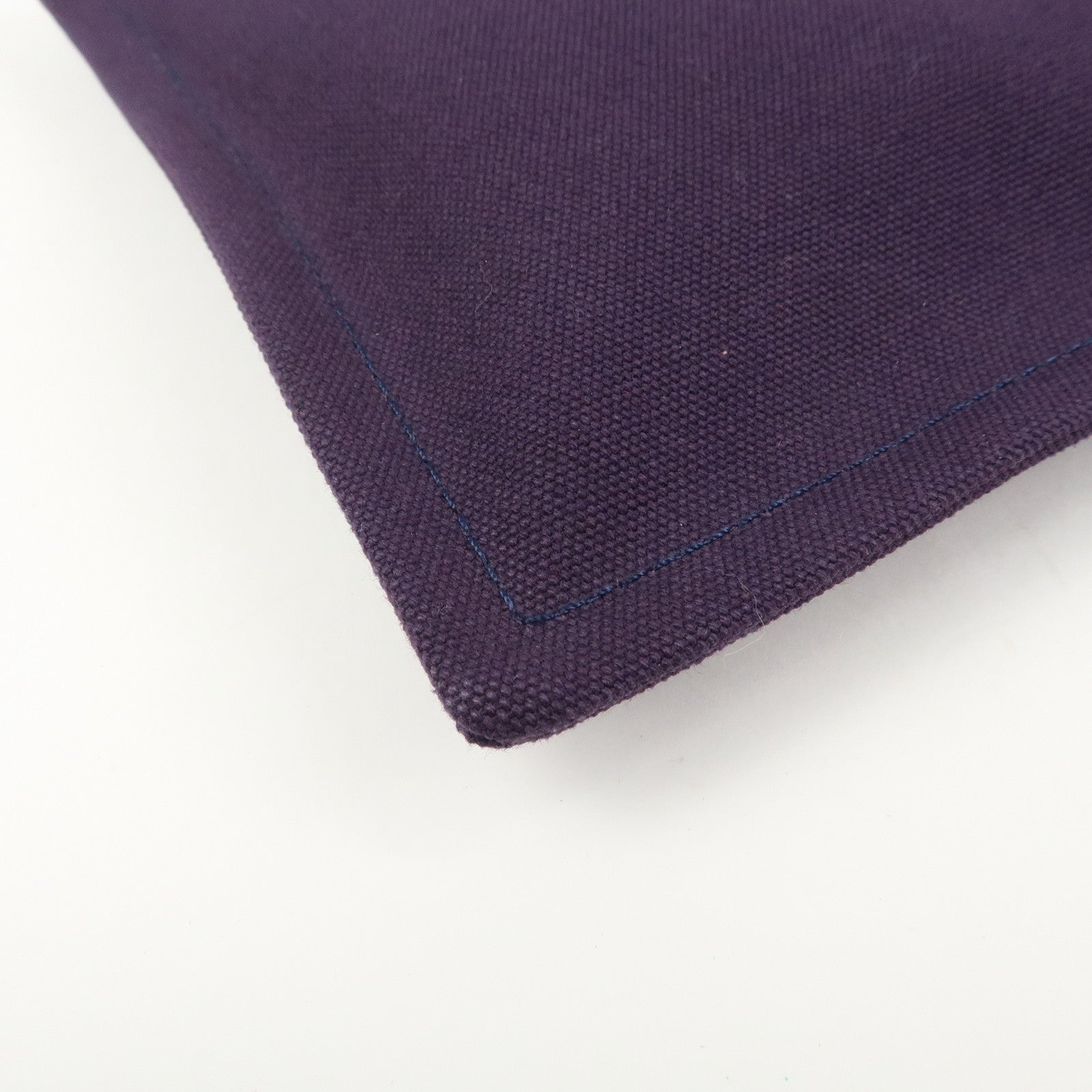 HERMES Yachting GM Canvas Flat Pouch Cosmetic Pouch Purple