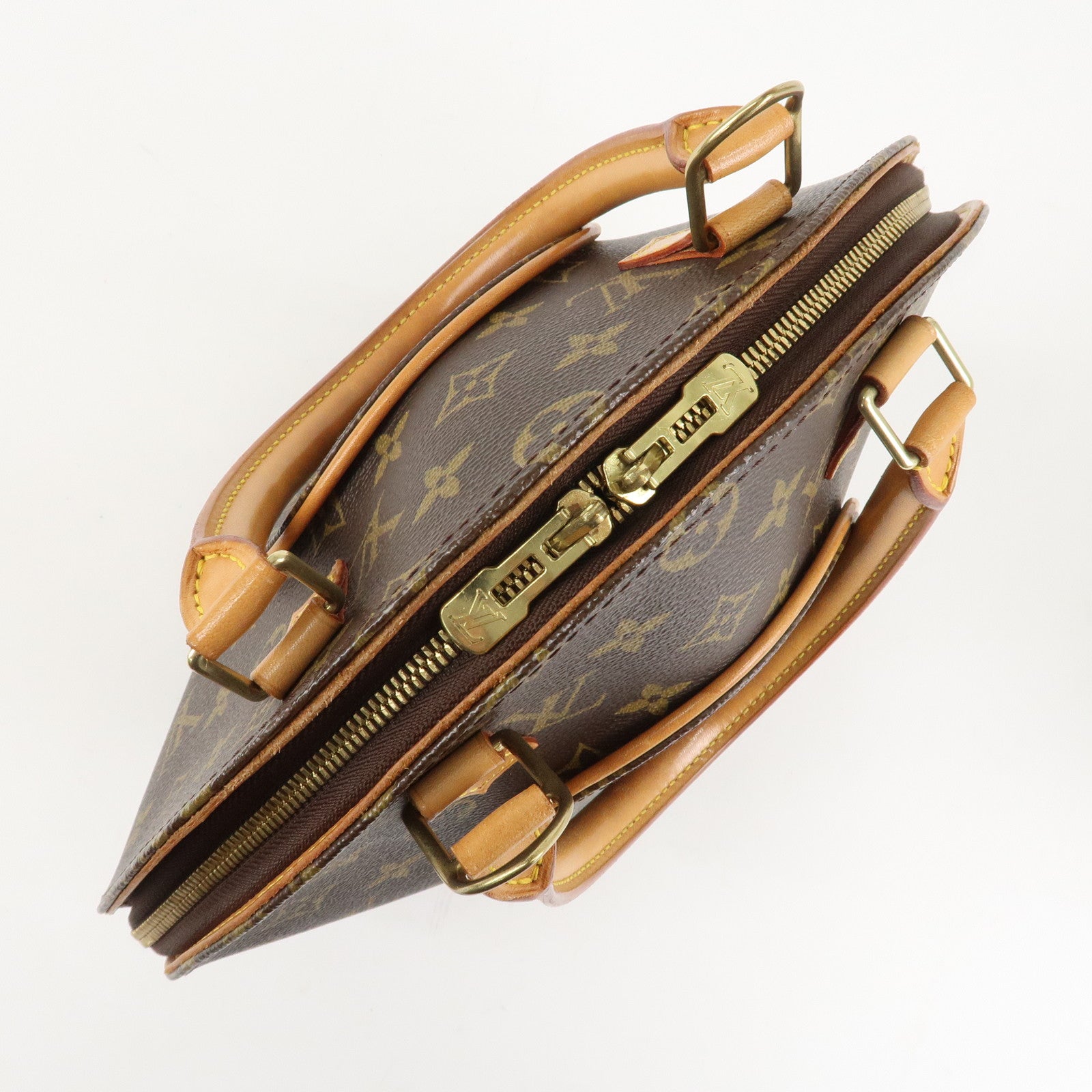 Louis Vuitton Monogram Canvas Ellipse PM Hand Bag Brown M51127 Used