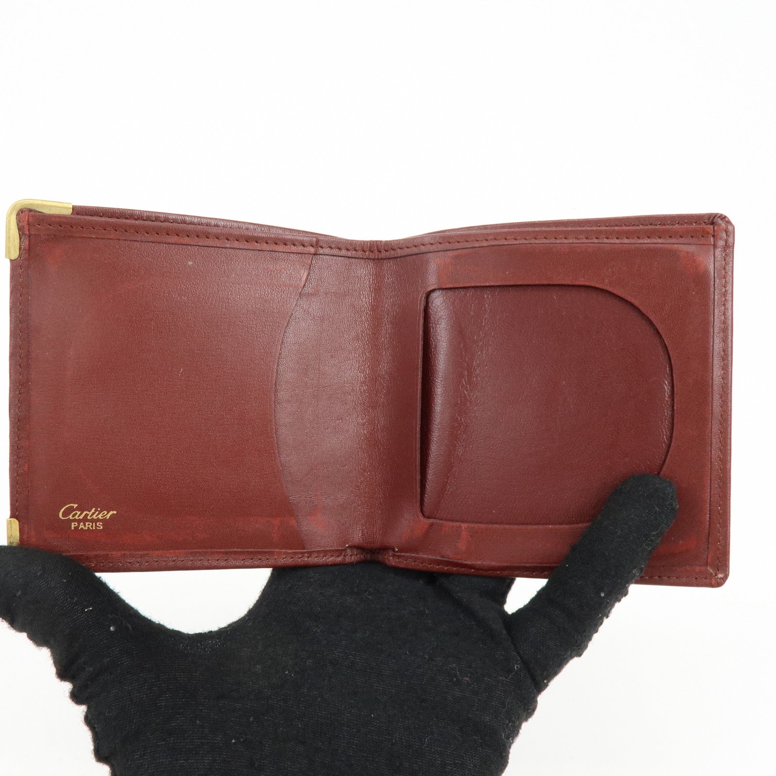 Cartier Must de Cartier Set of 2 Leather Compact Wallet Bordeaux