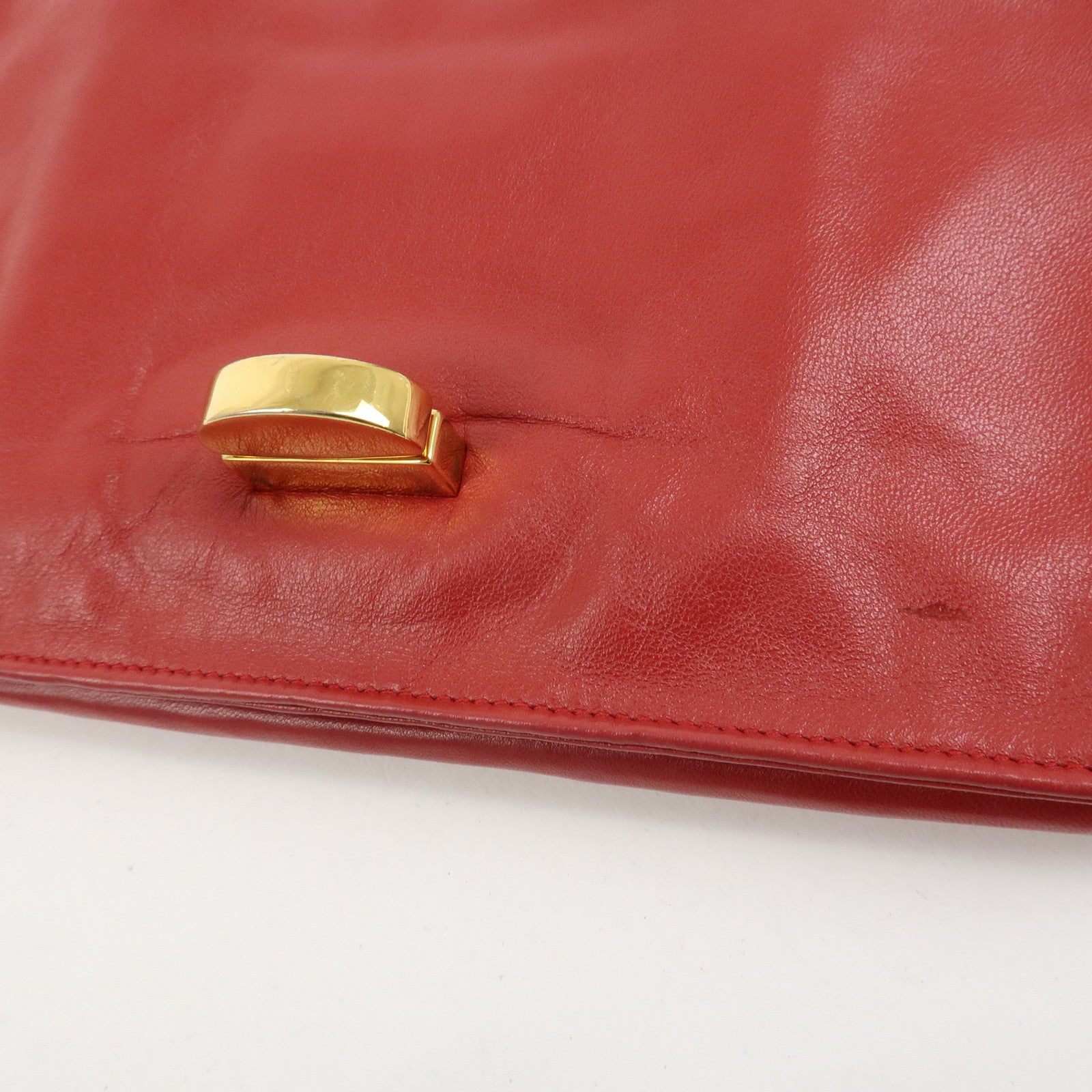 MIU MIU Logo Nappa Leather Shoulder Bag Crossbody Bag Red