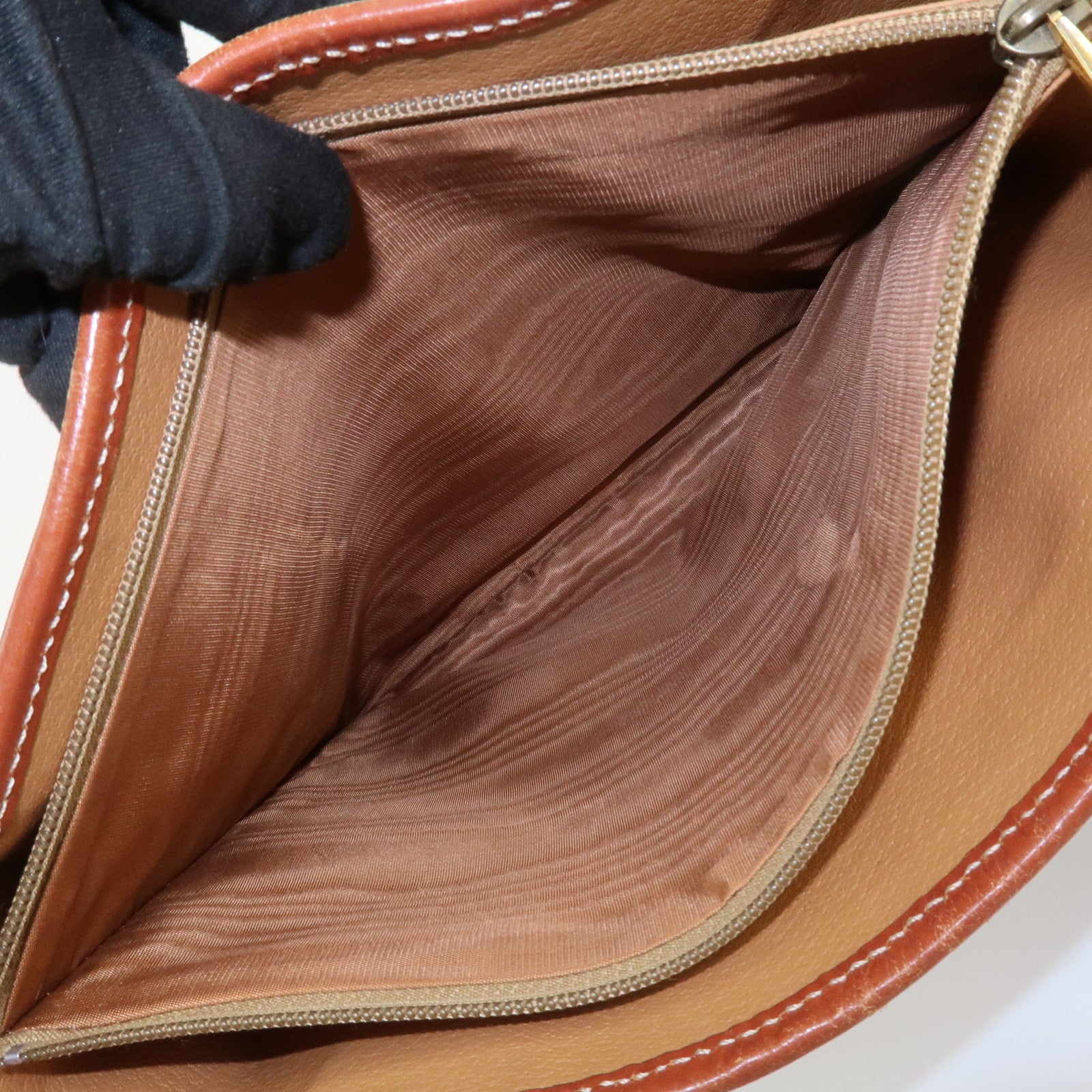 CELINE Macadam PVC Leather Tote Bag Hand Bag Shoulder Bag Brown