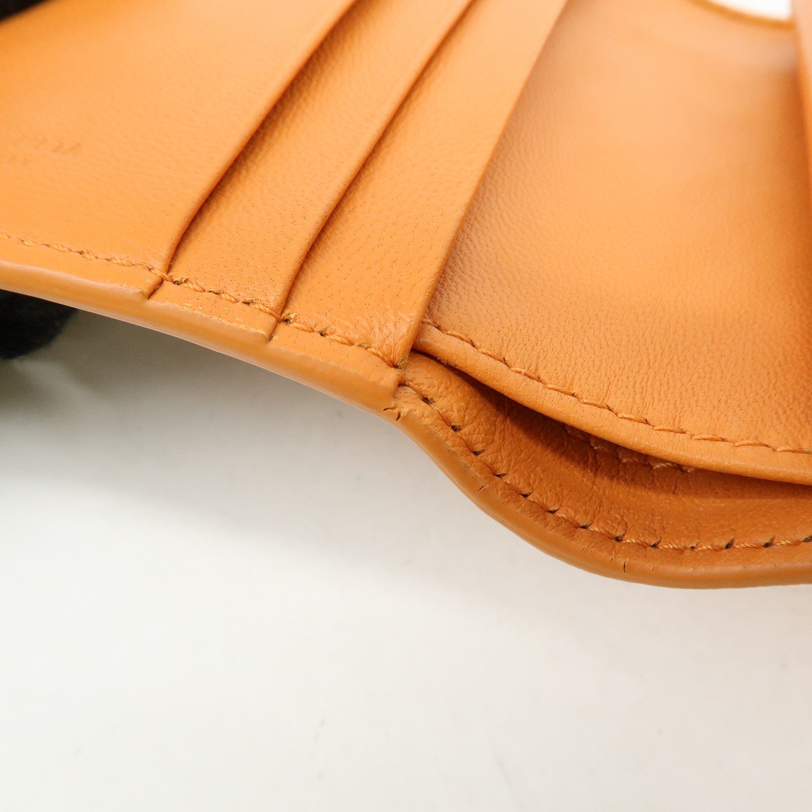 Bottega Veneta Intrecciato Leather Bi-fold Comact Wallet Orange