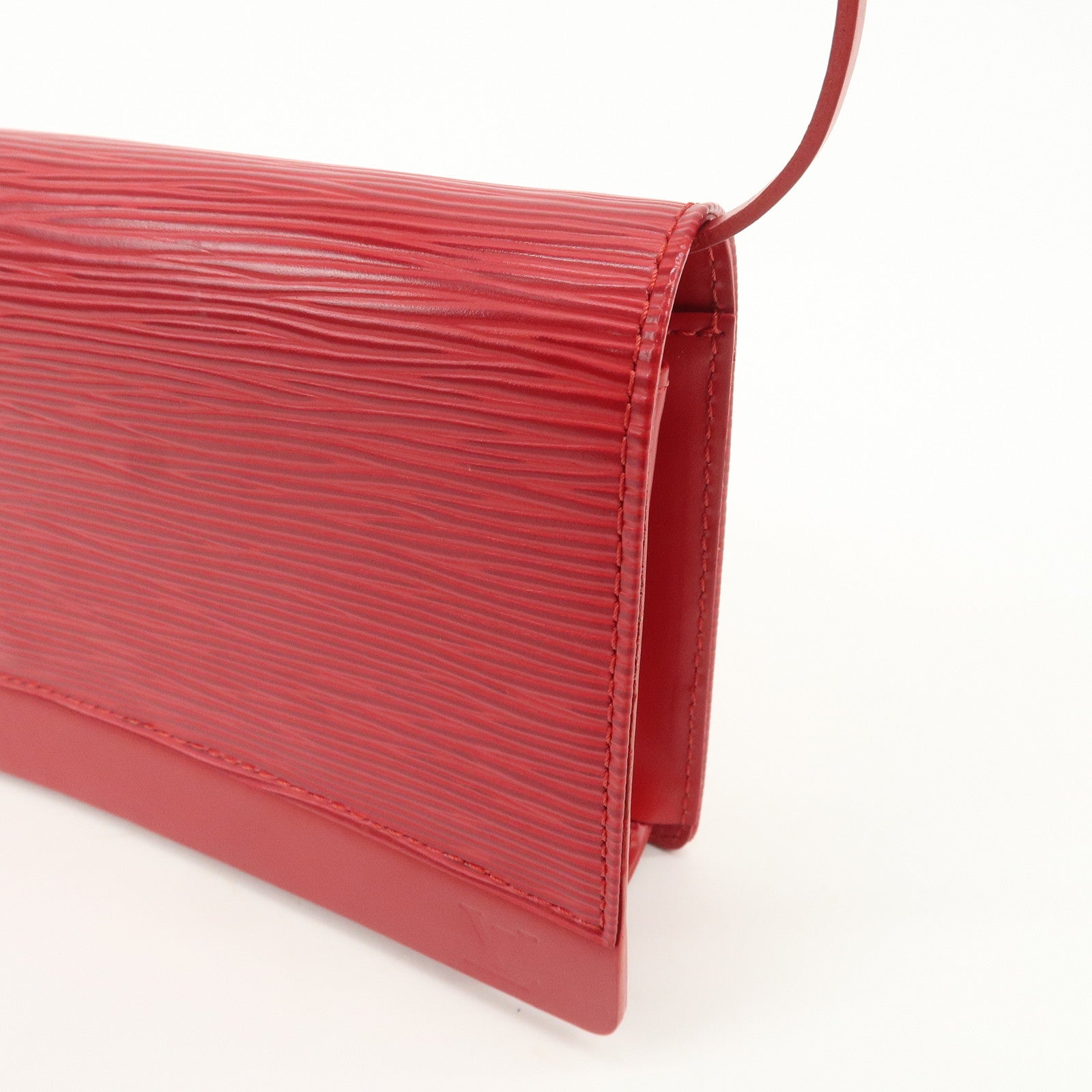 Louis Vuitton Epi leather Honfleur Cuir Hand Bag Red M5273E