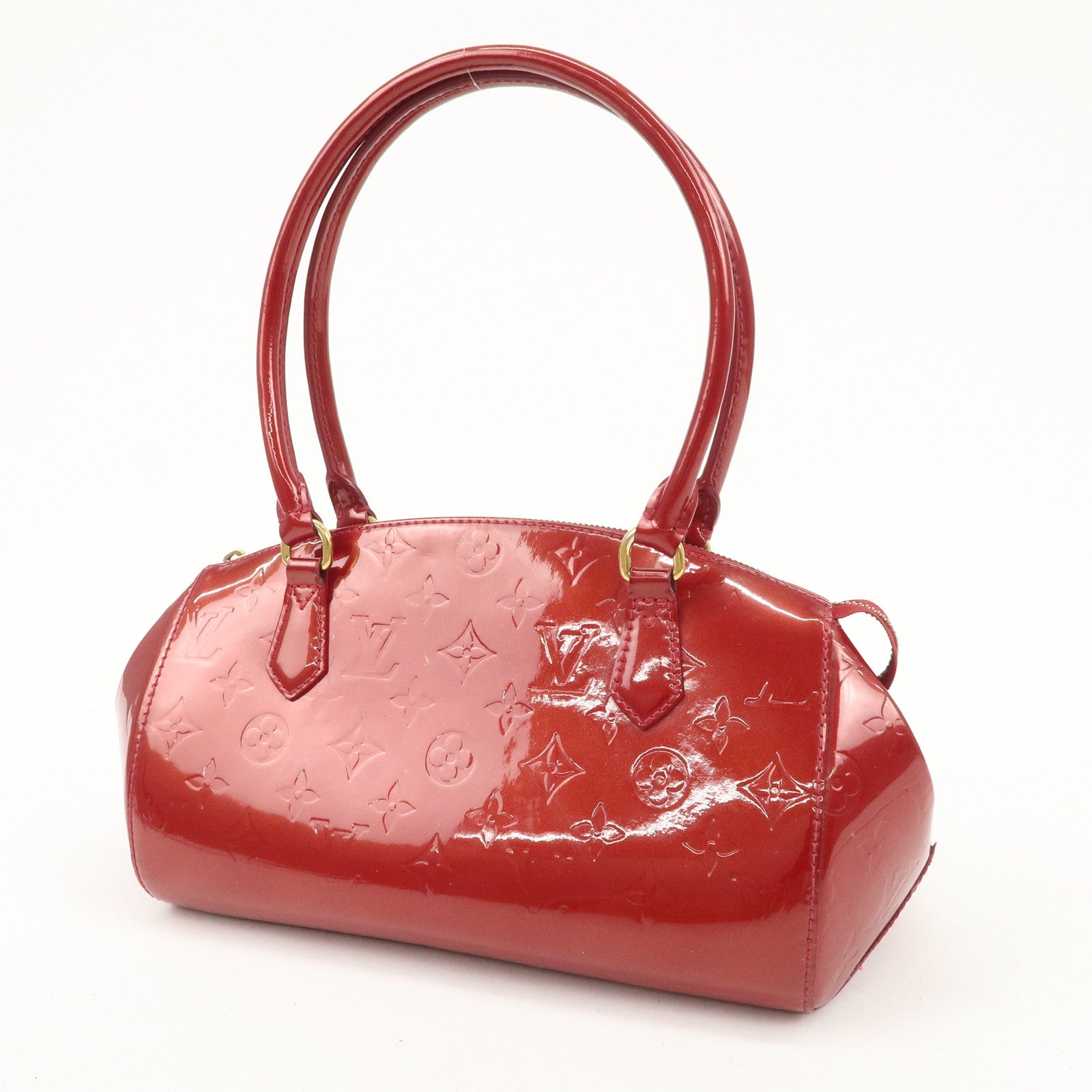 Louis Vuitton Monogram Vernis Sherwood PM Hand Bag Pomme d'Amour VI0131 Used