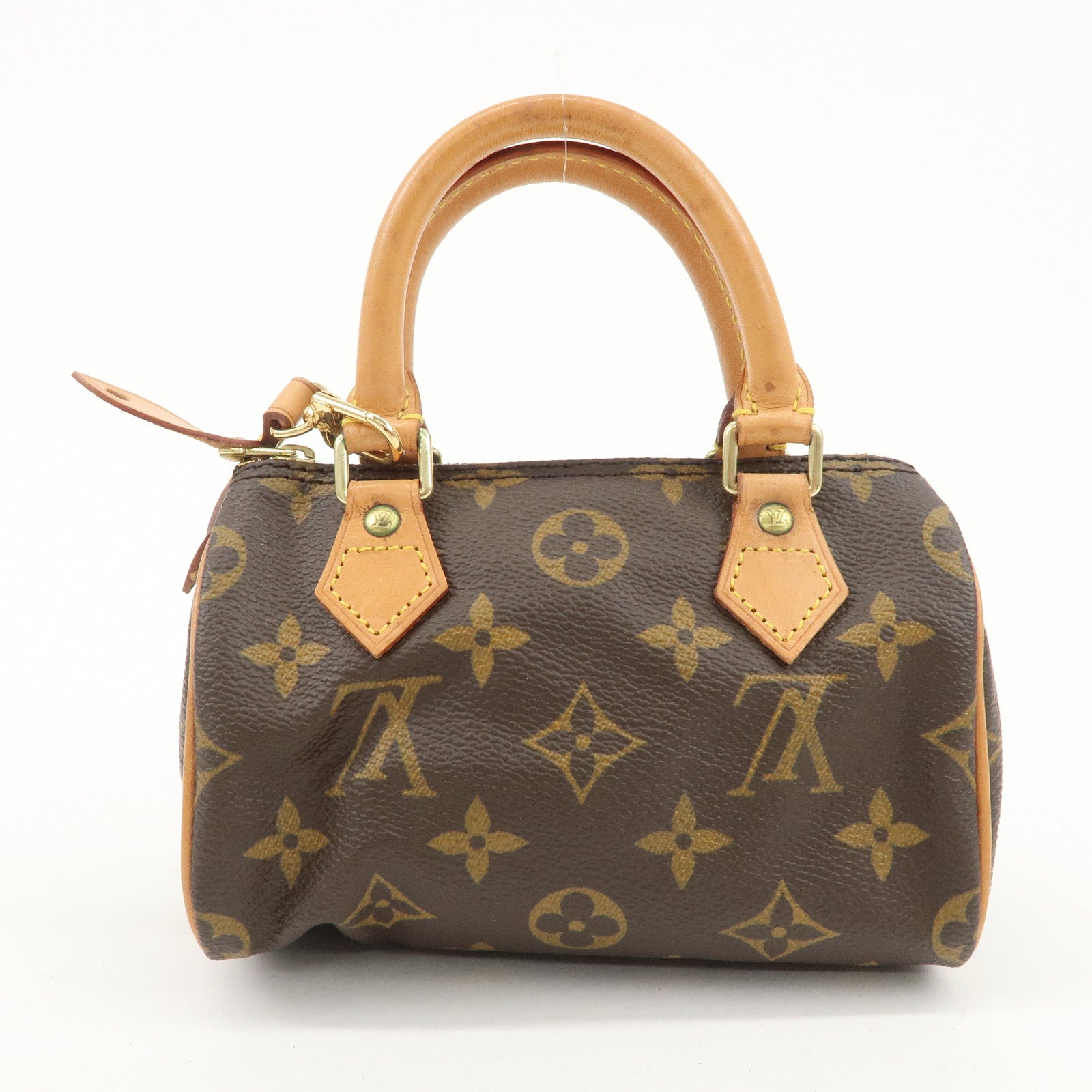 Louis Vuitton Monogram Mini Speedy Hand Bag & Strap M41534 J00145 Used
