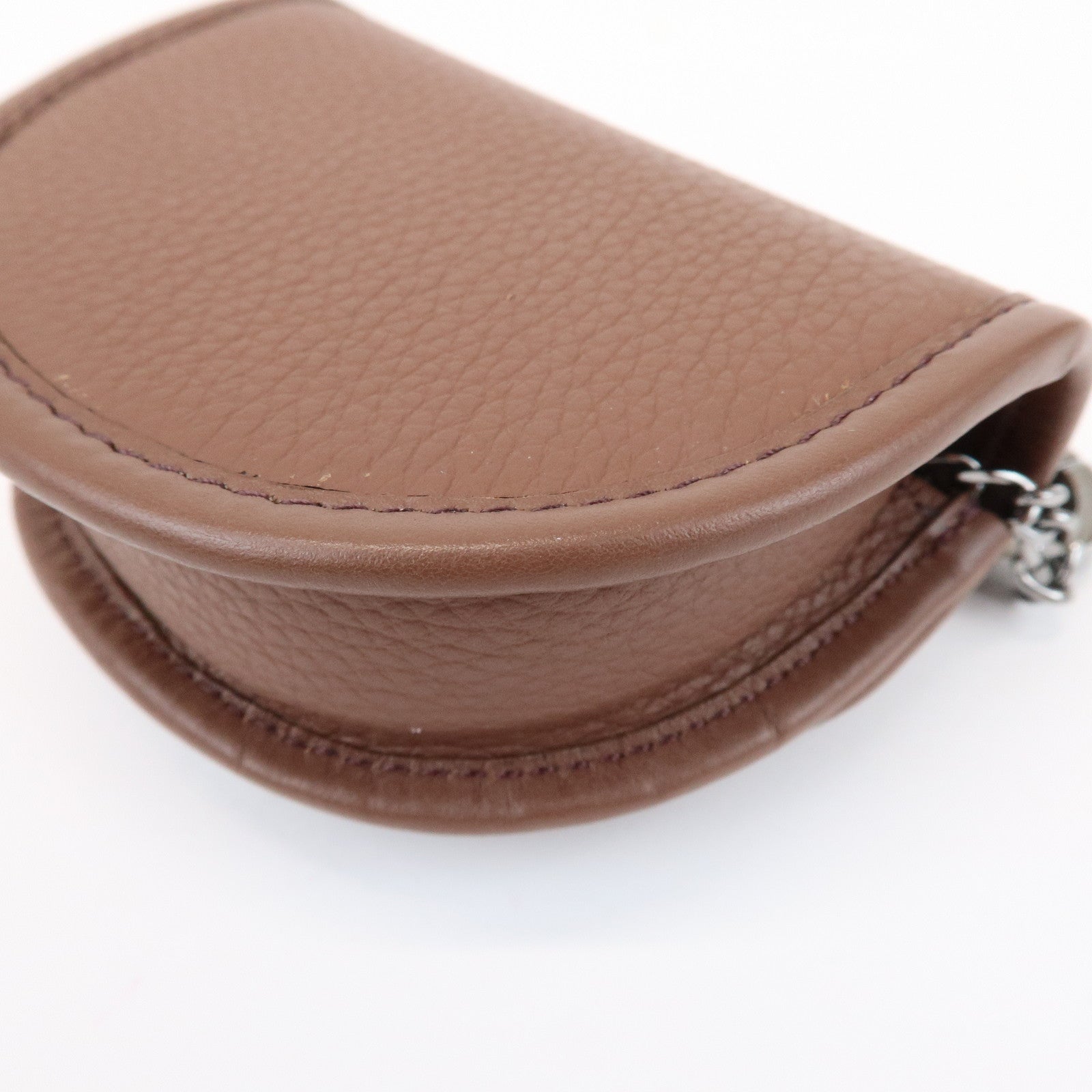 Christian Dior Leather Gallop Nano Pouch Coin Case Key Case Brown