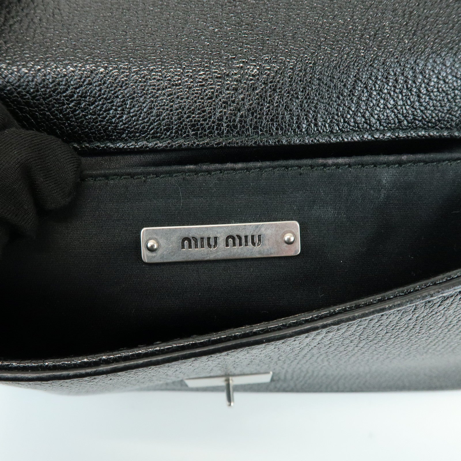 MIU MIU Chain Shoulder Bag Crossbody Bag Black 5BD153