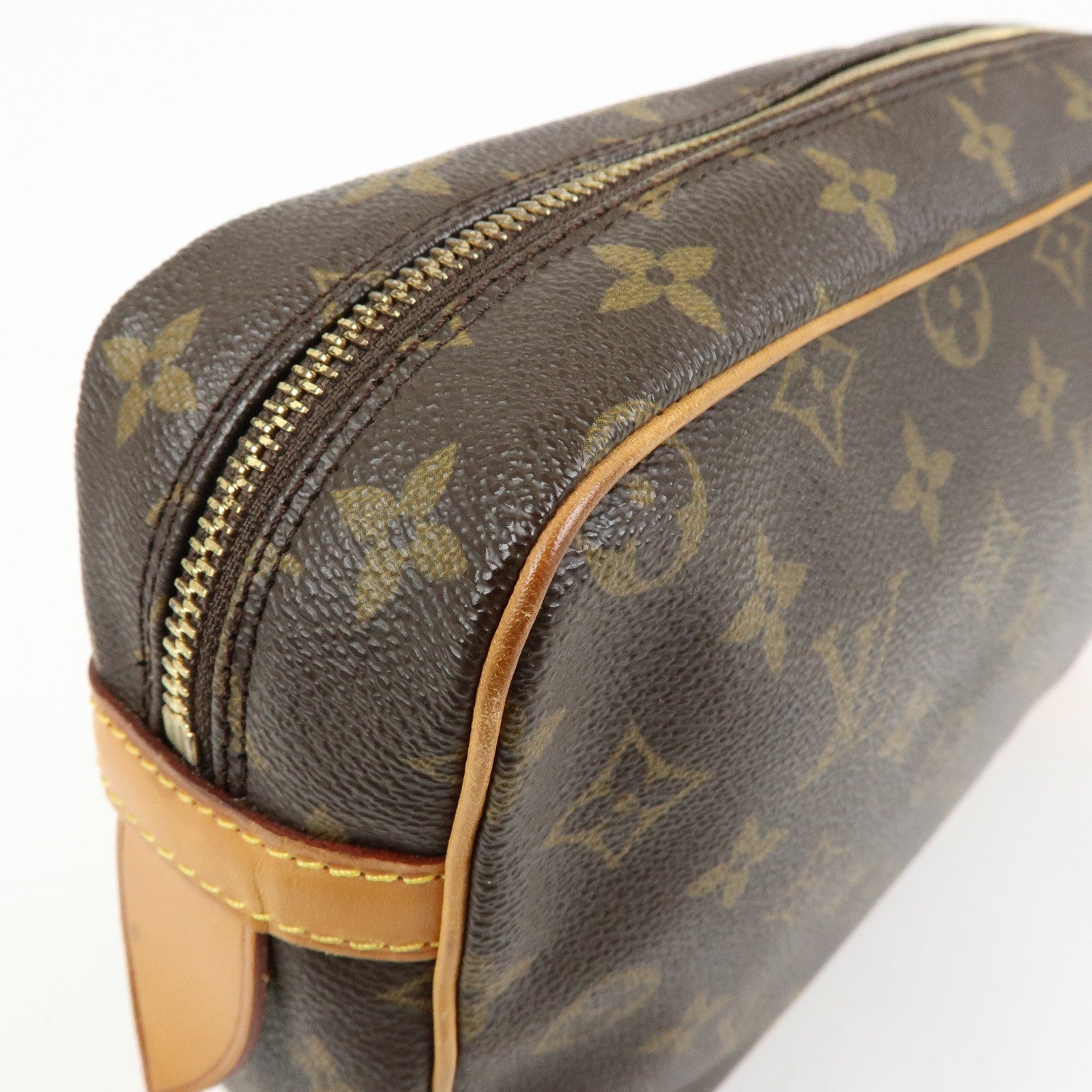 Louis Vuitton Monogram Compiegne 28 Pouch Clutch Bag Brown M51845