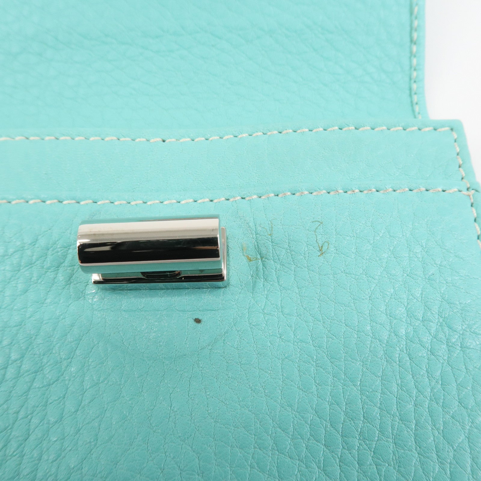 Tiffany & Co Leather Compact Bi-fold Wallet Tiffany Light Blue
