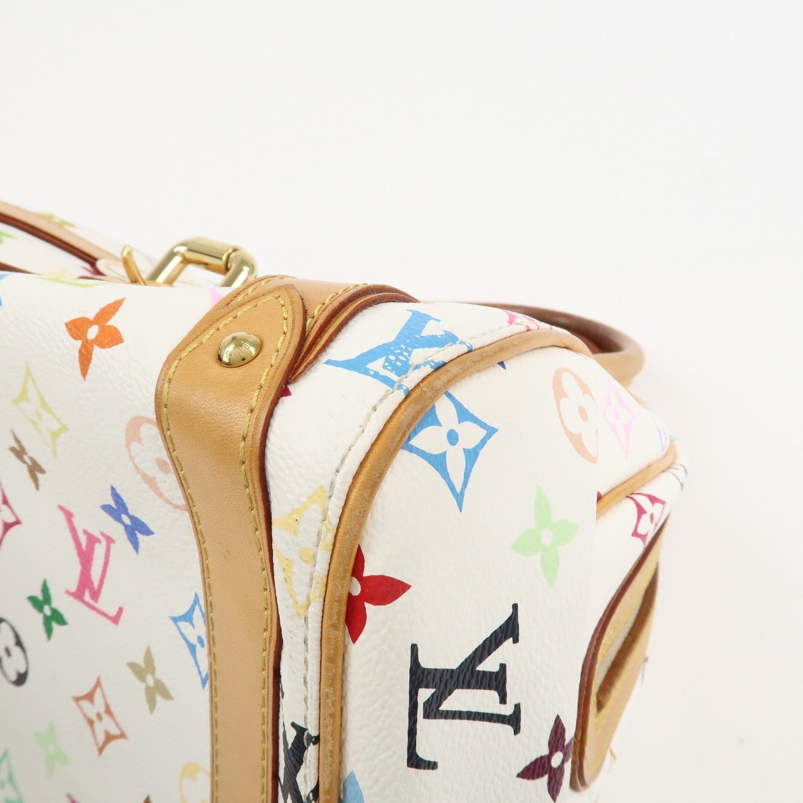 Louis Vuitton Monogram Multicolor Priscilla Hand Bag Blanc M40096