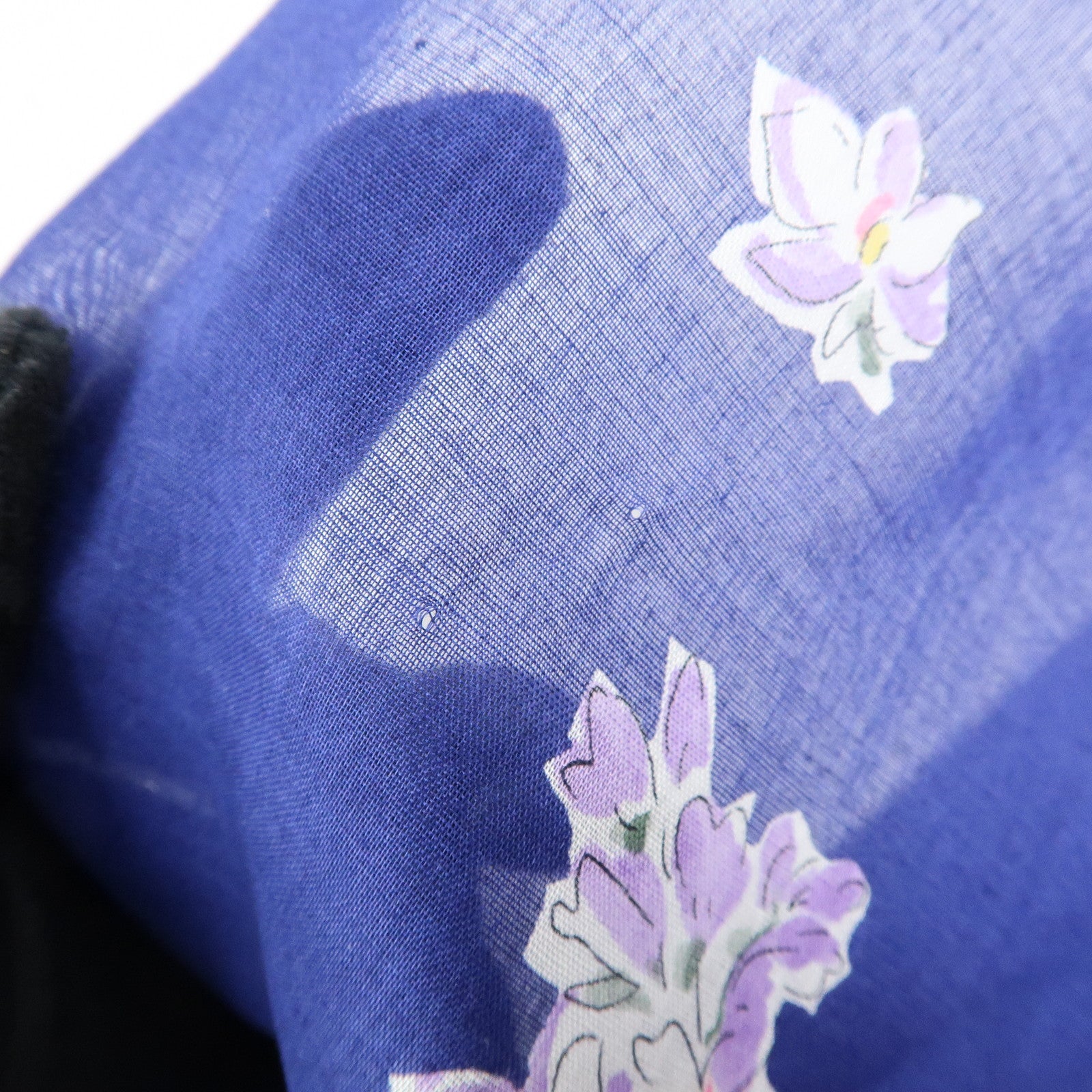 Christian Dior Set of 3 Cotton 100% Scarf Flower Print Navy Black