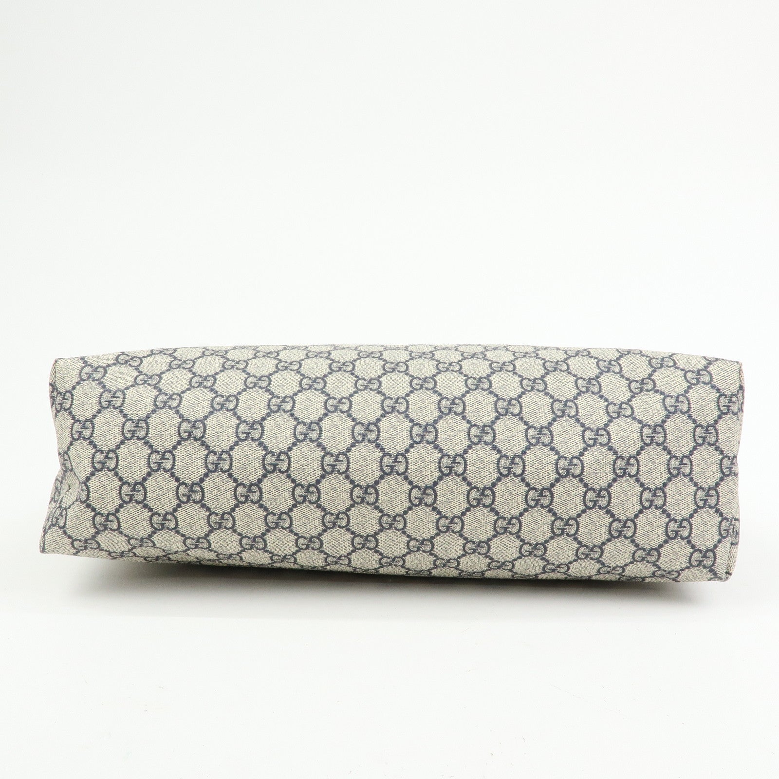 GUCCI Sherry GG Supreme PVC Leather Tote Bag Navy Black 211134