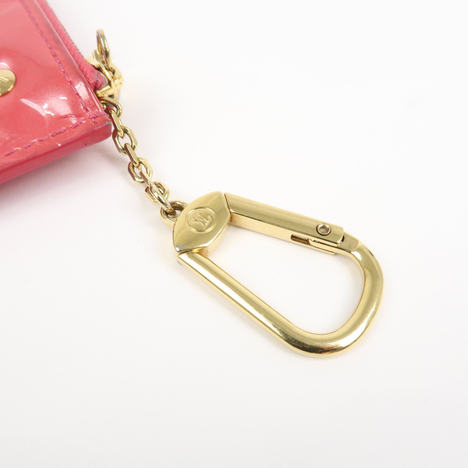 Louis Vuitton Monogram Vernis Pochette Cles Coin Case Pink M9144F