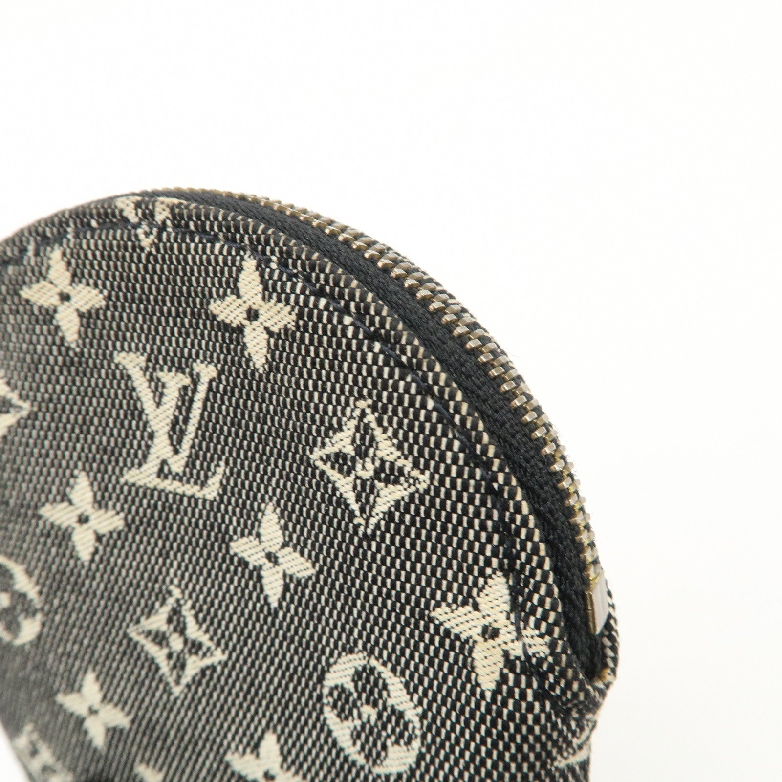 Louis Vuitton Monogram Mini Lin Porte Monnaie Round Coin Case M92453 Used