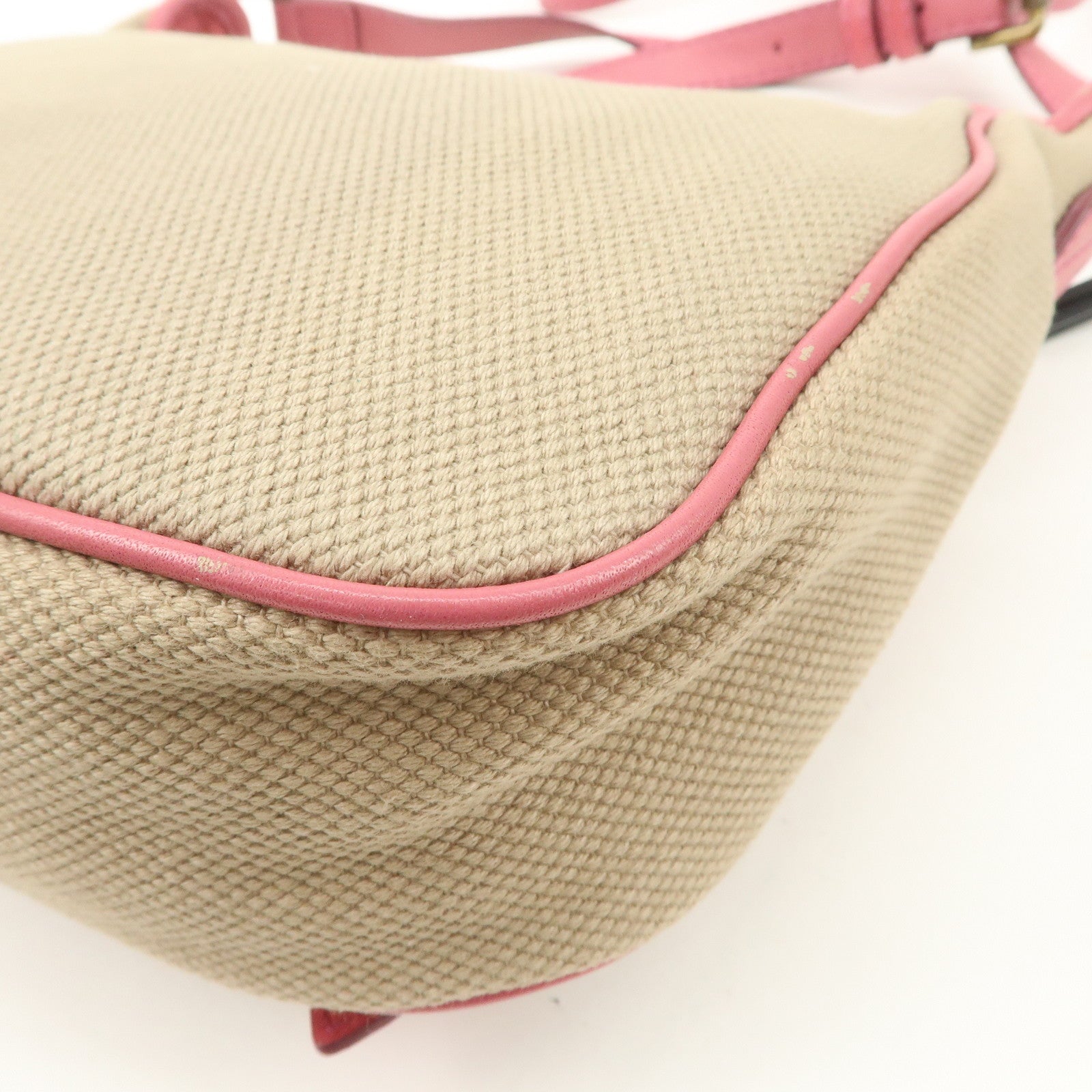 BURBERRY Children Canvas Leather Shoulder Bag Crossbody Bag Beige