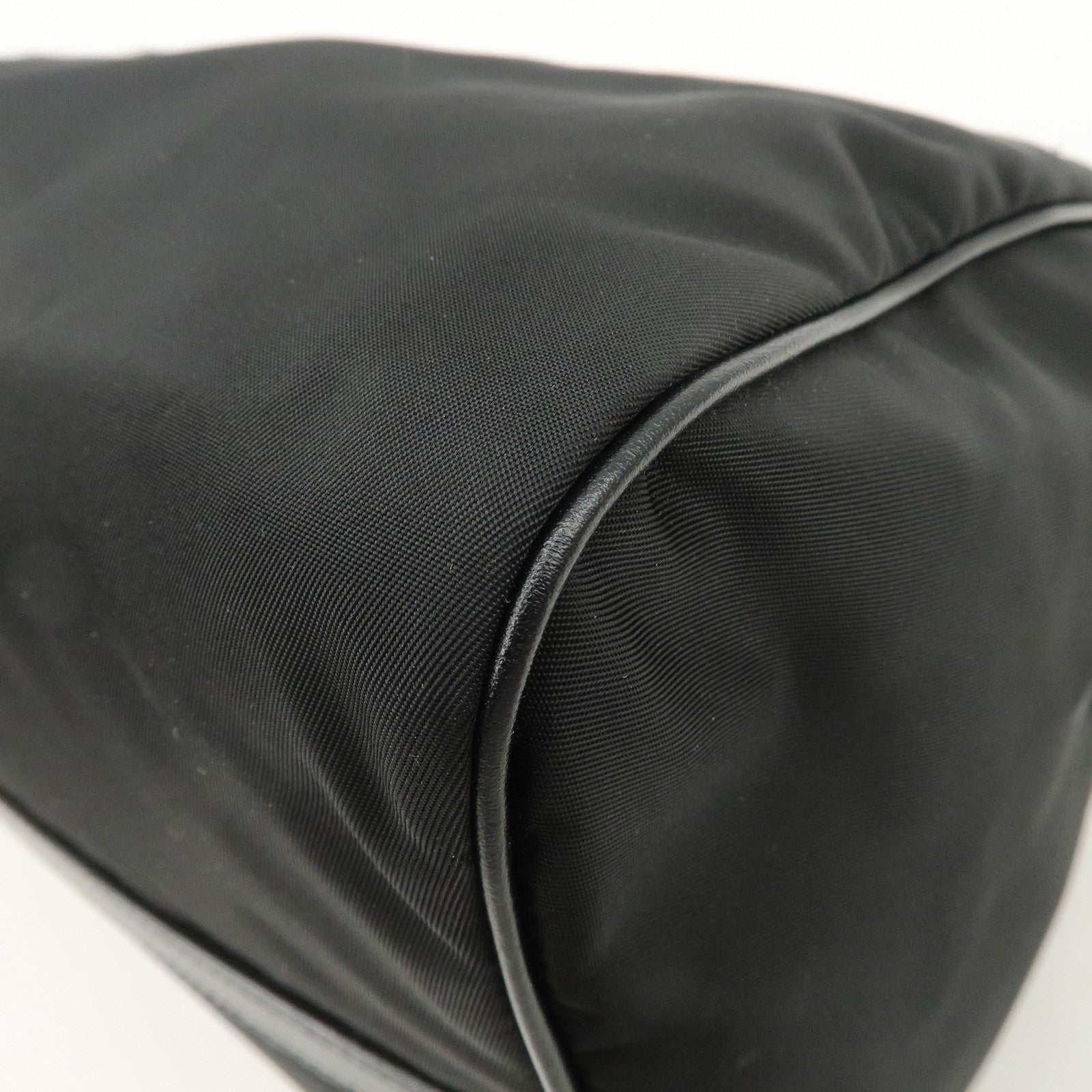PRADA Nylon Leather 2Way Bag Hand Bag Shoulder Bag Black 1BA104