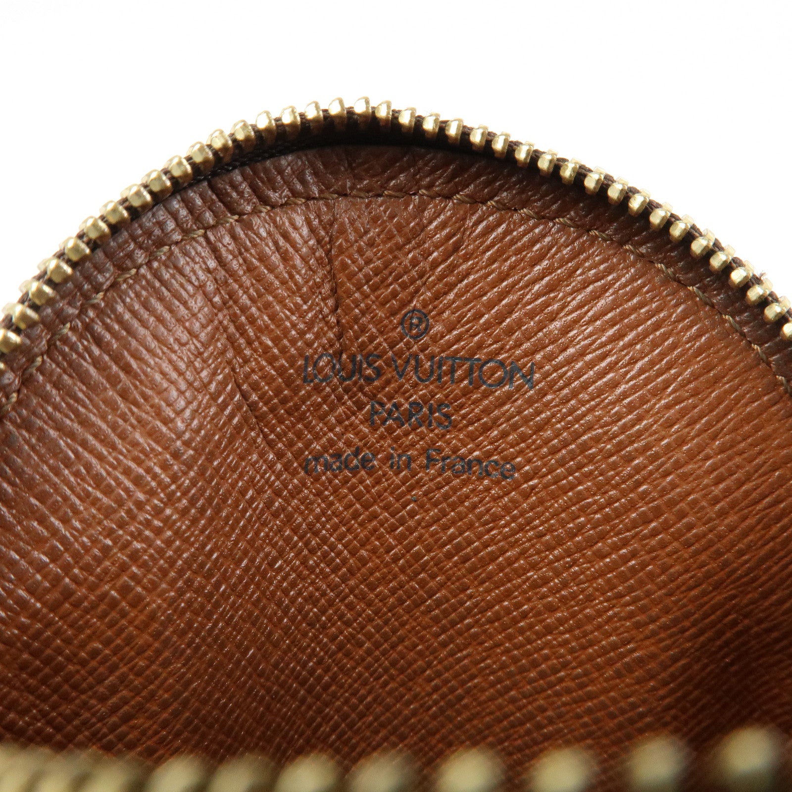 Louis Vuitton Monogram Porte Monnaie Rond Coin Case Brown M61926