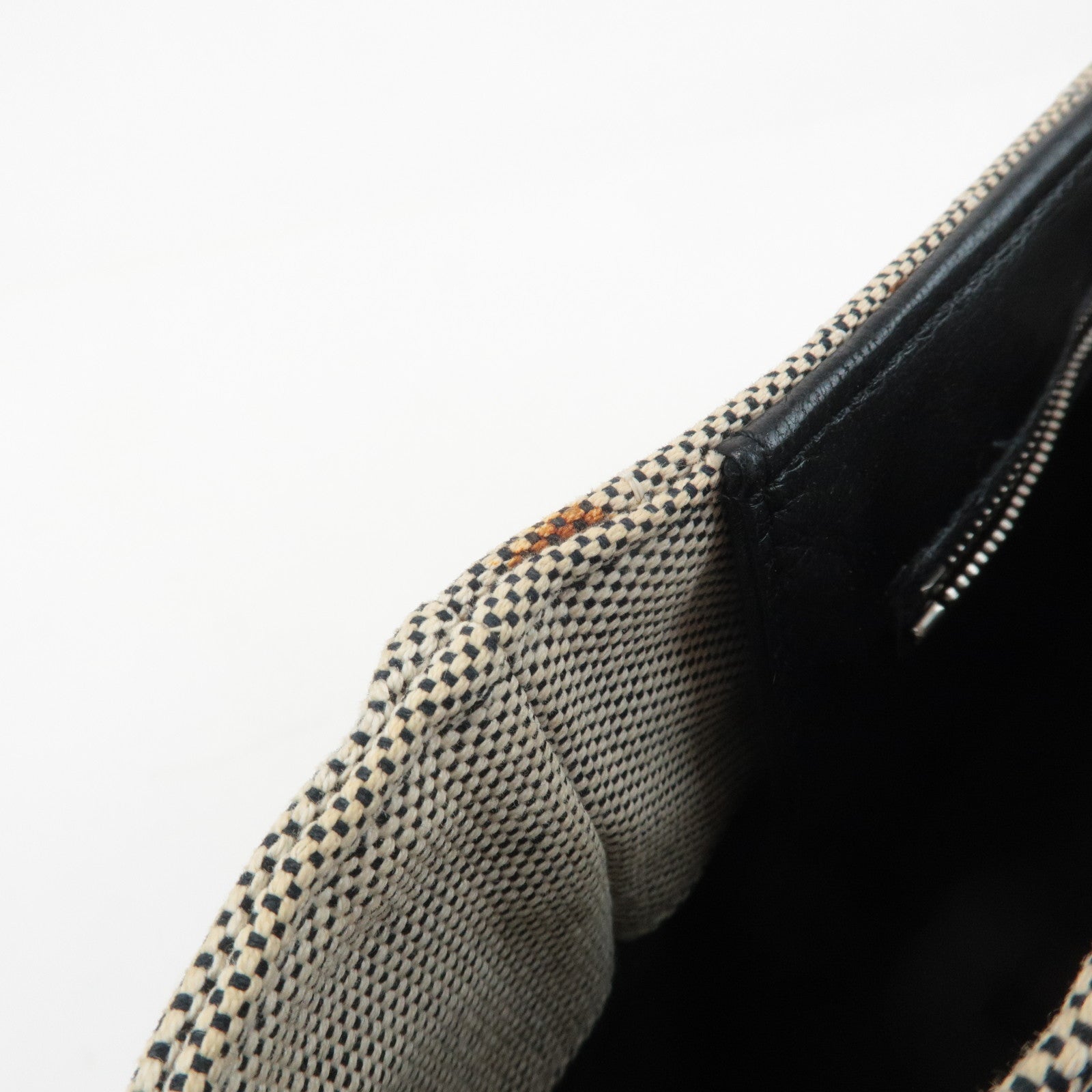 CHANEL COCO Mark No.5 Camellia Canvas Leather Patent Hand Bag A31573 Used