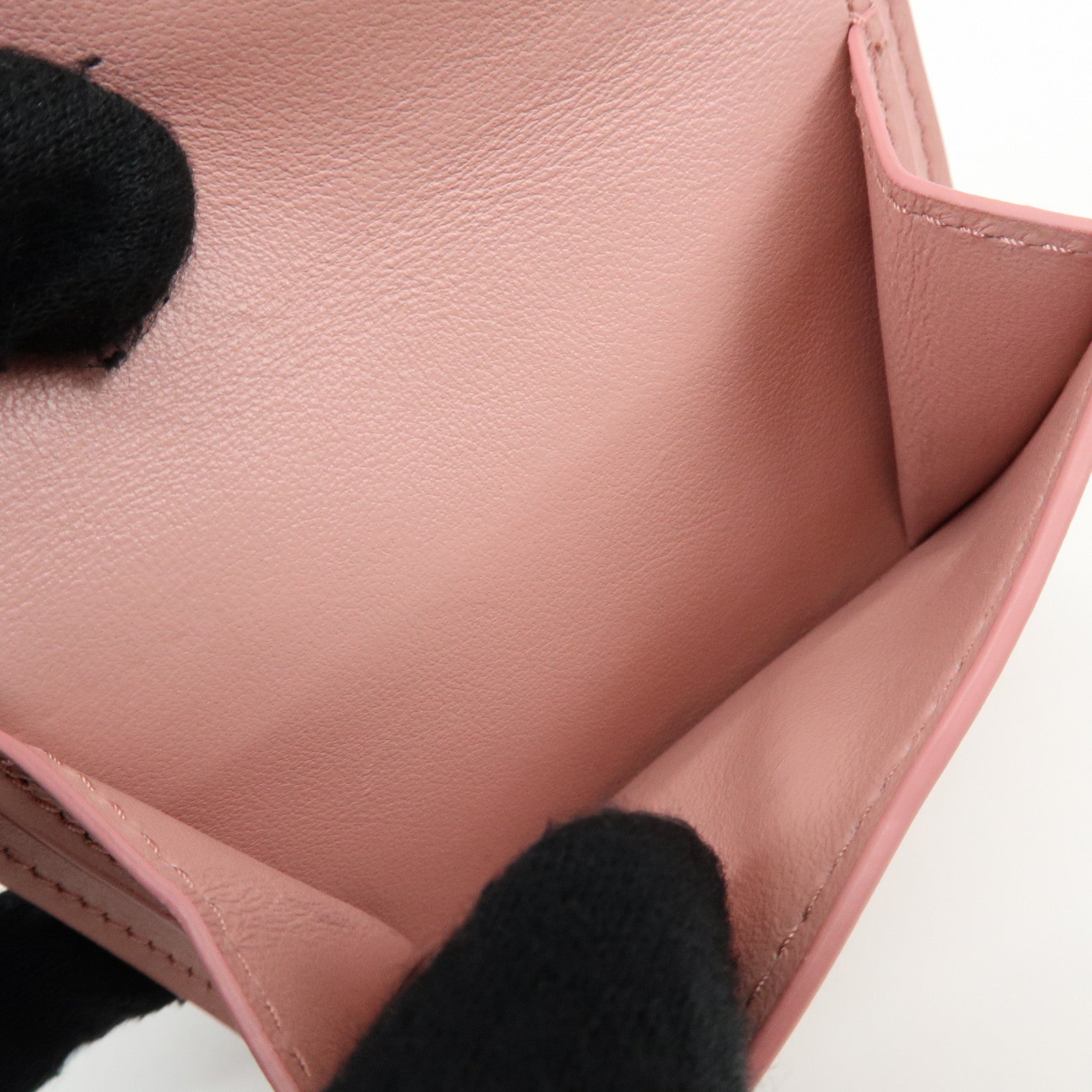 MIU MIU Madras Love Envelope Pouch Card Case Coin Case Pink 5MF025