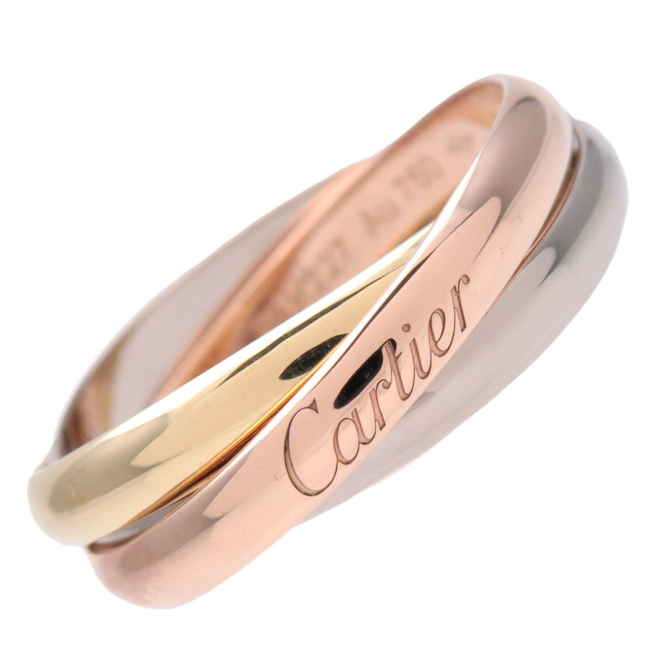 Cartier Trinity Ring SM #51 K18 750WG/PG/YG Gold US6 EU51 HK13