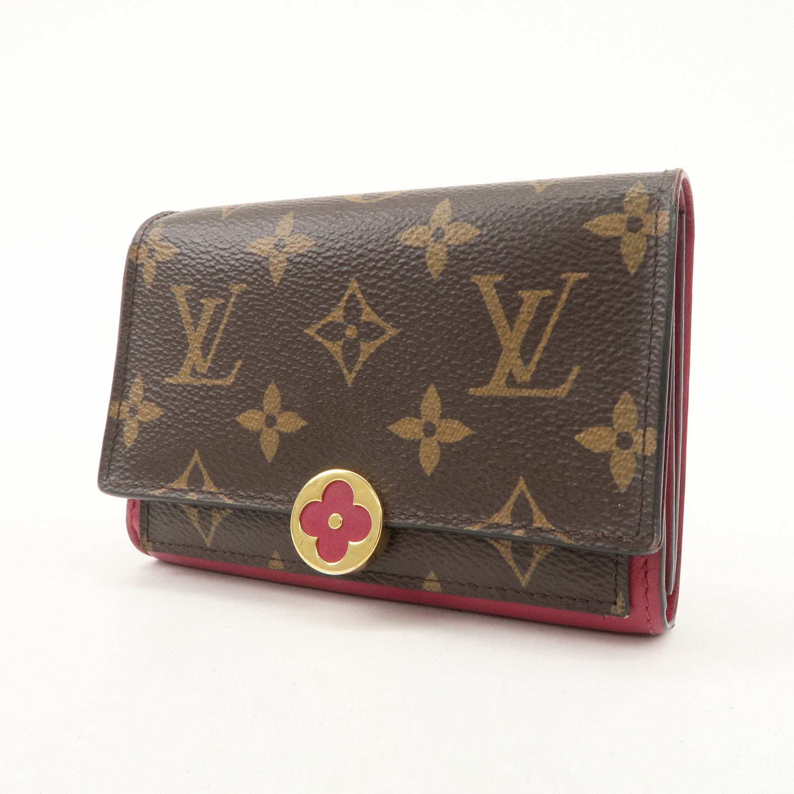 Louis Vuitton Set of 2 Monogram Tri-fold Wallet M64588 M64586 Used