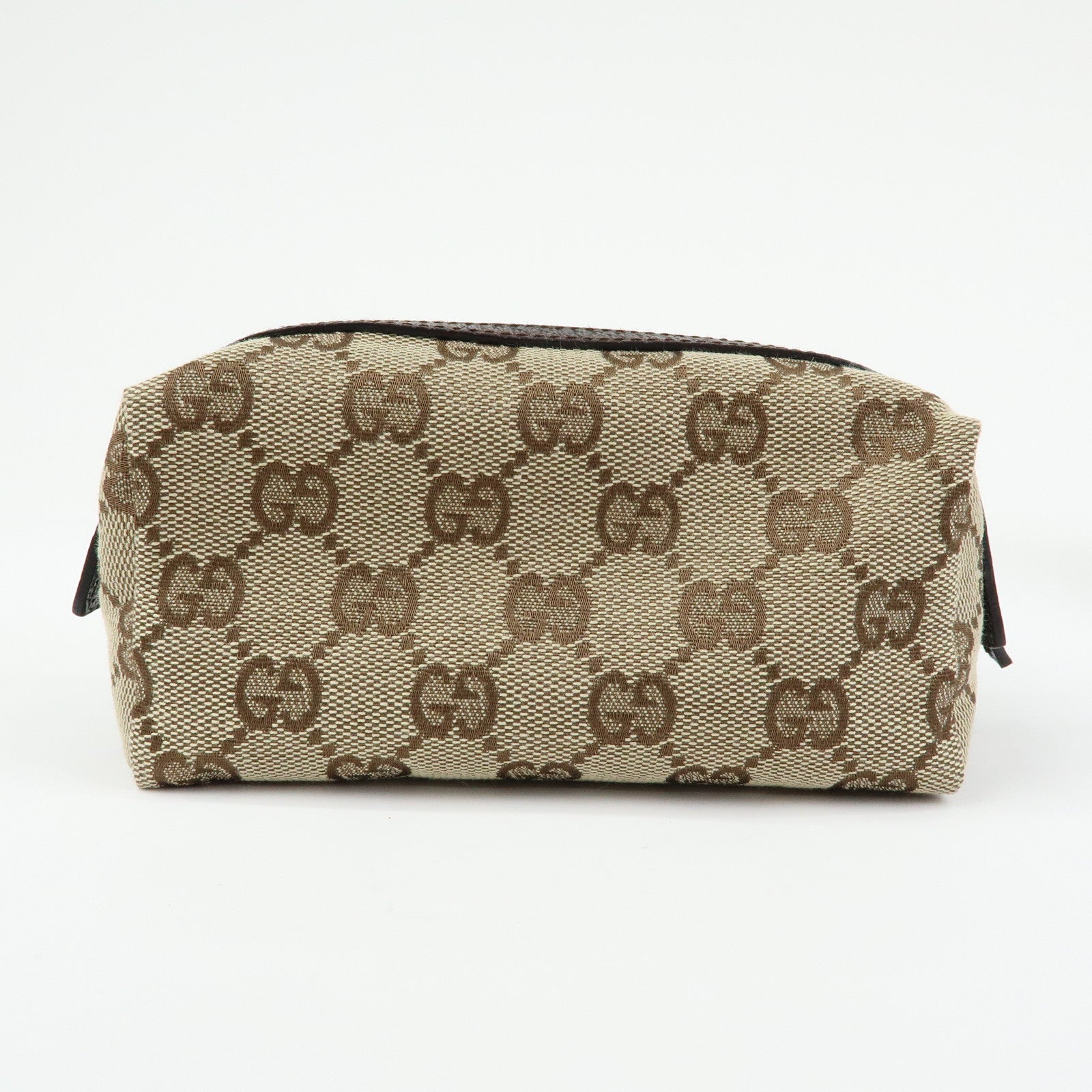 GUCCI GG Canvas Pouch Cosmetic Pouch Beige Brown 29596