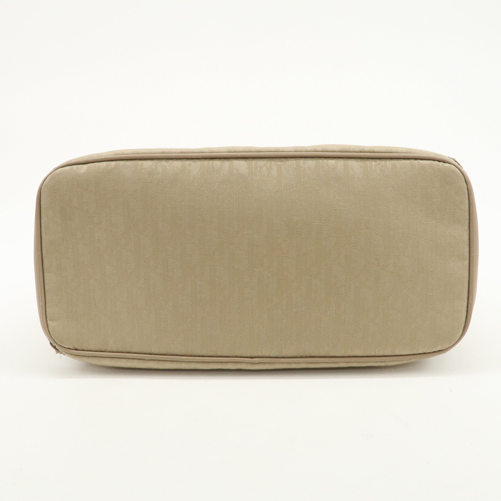 Christian Dior Trotter Nylon Leather Shoulder Bag Hand Bag Beige