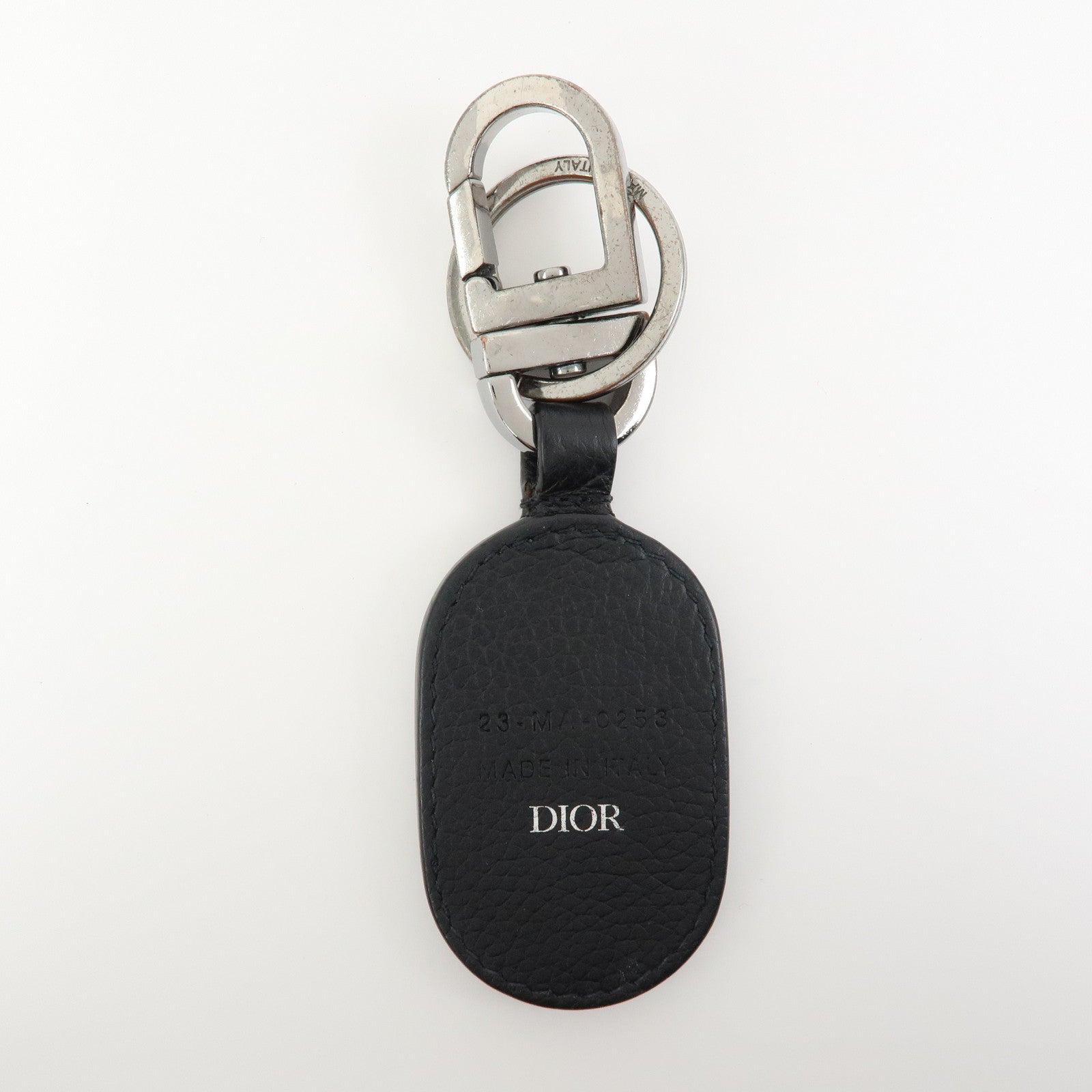 Christian Dior Trotter Set of2 Jacquard Canvas Leather Wallet Charm