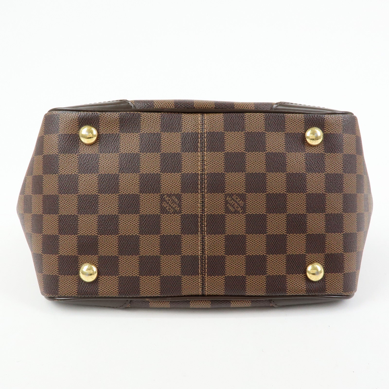 Louis Vuitton Damier Ebene Verona PM Hand Bag Brown N41117