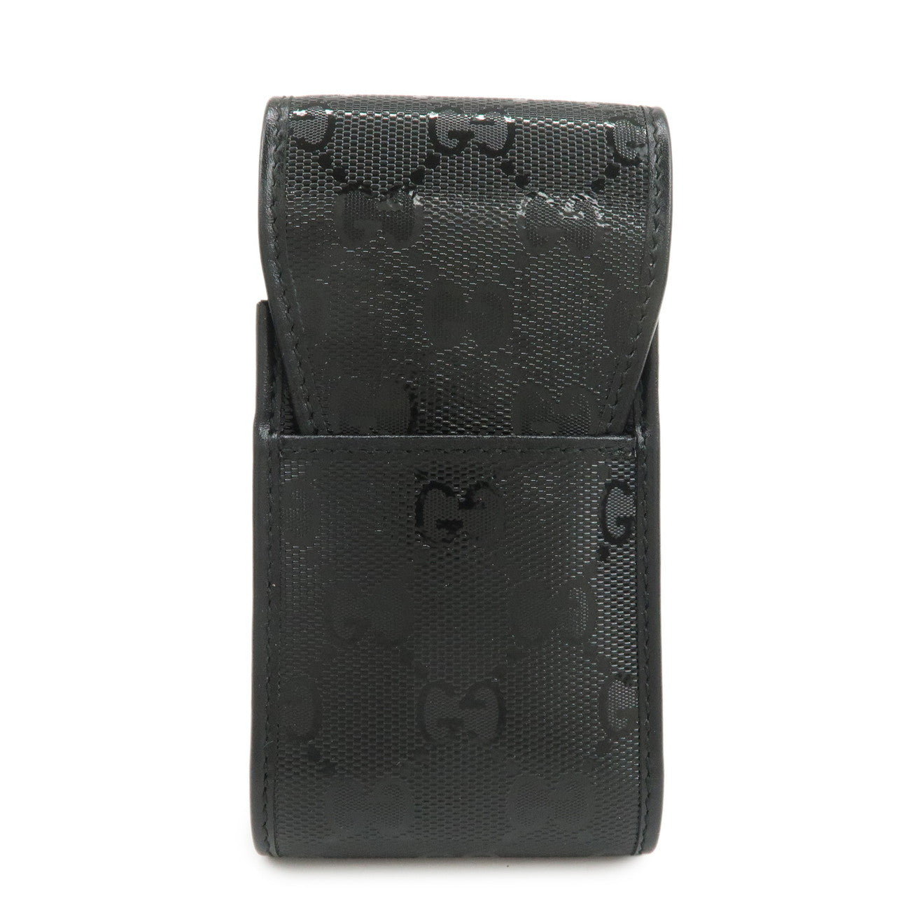 GUCCI GG Imprime Cigarette Case Cigarette Holder Black 181716