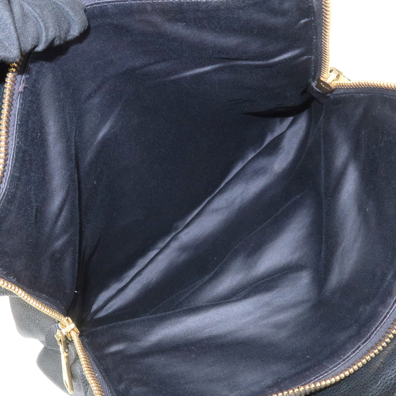 MIU MIU Logo Leather 2Way Bag Shoulder Bag Hand Bag Black RR1901