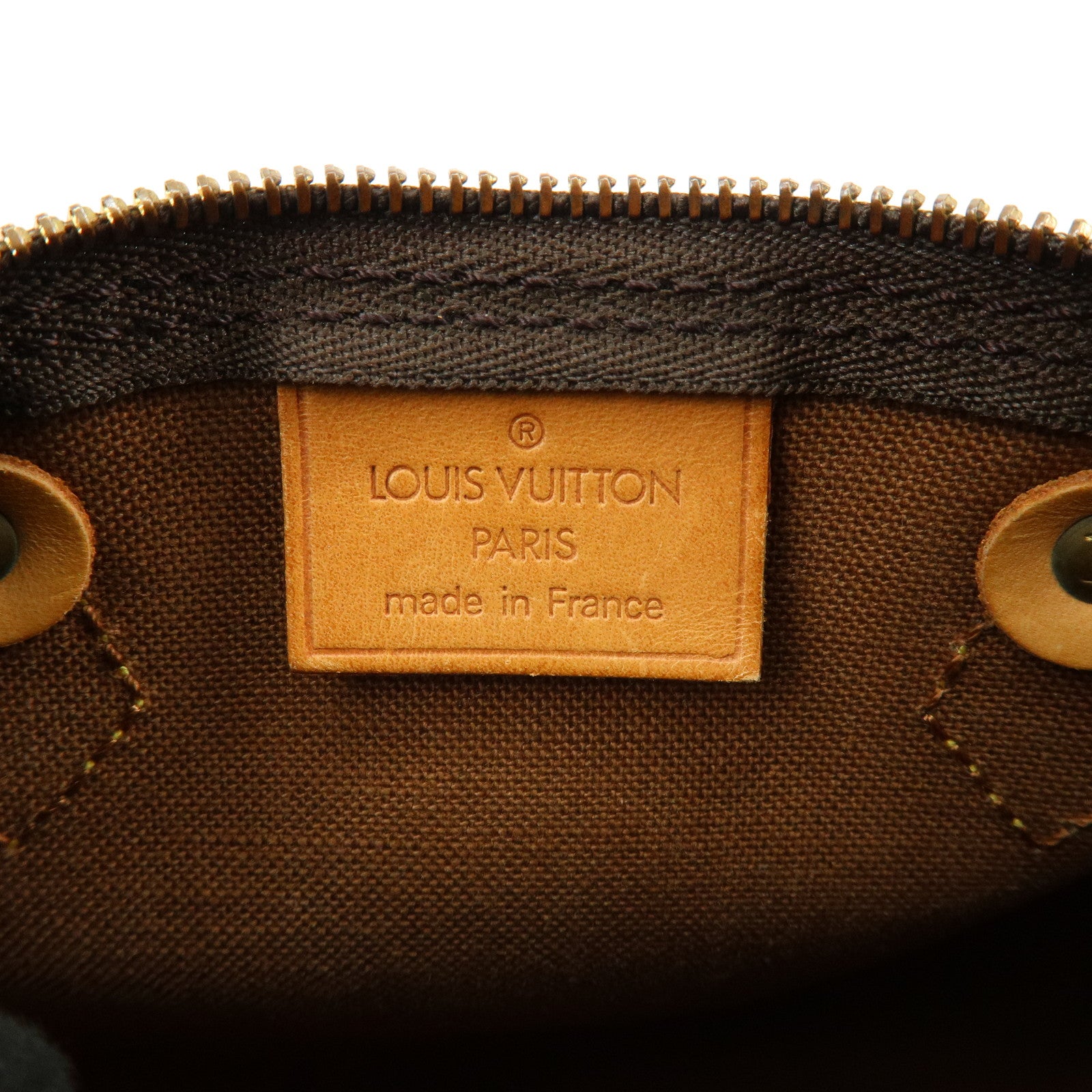 Louis Vuitton Monogram Mini Speedy Hand Bag Brown M41534