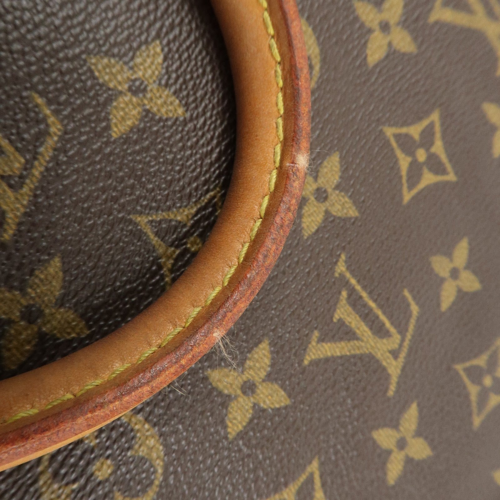 Louis Vuitton Monogram Sac Plat Tote Bag Hand Bag Brown M51140