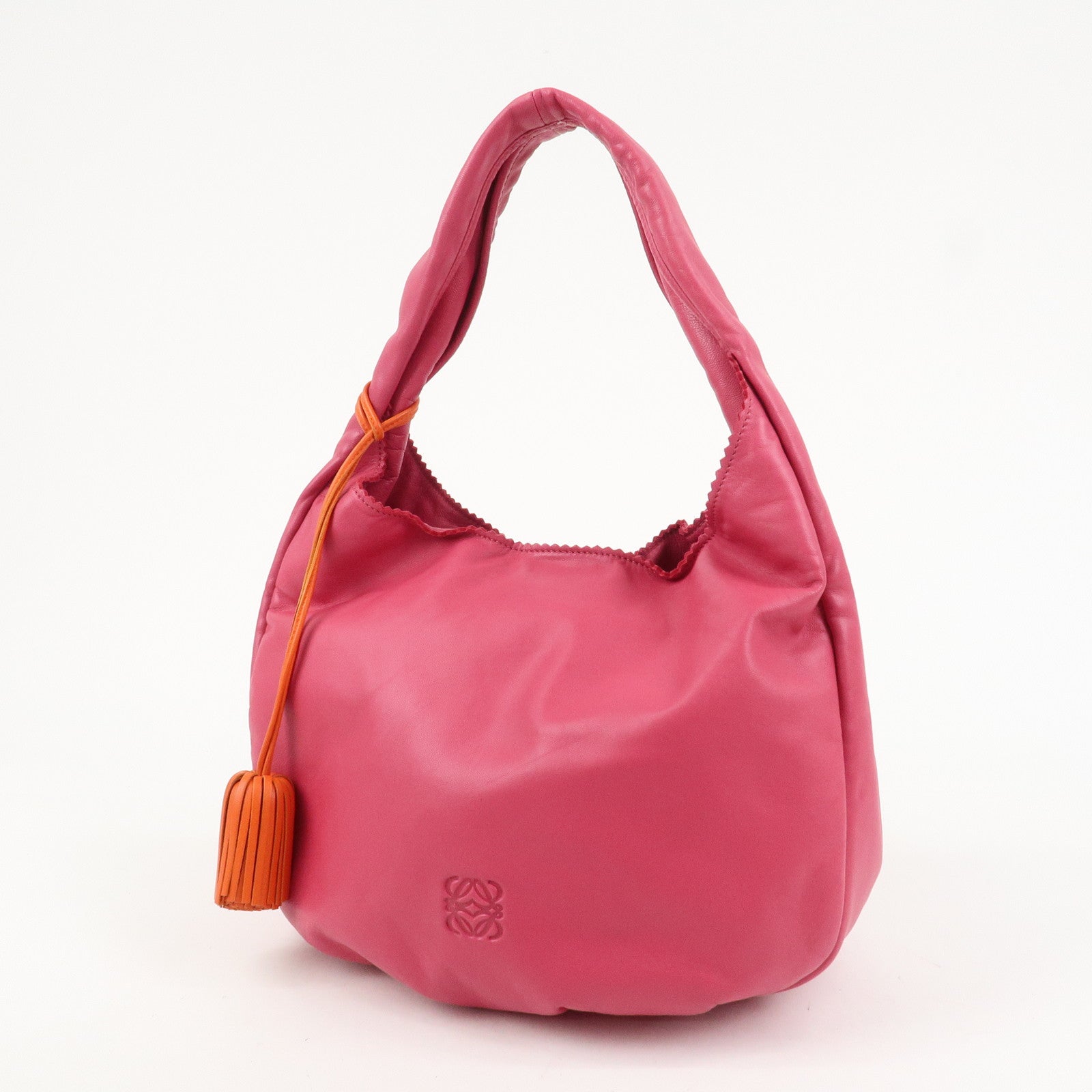 LOEWE Anagram Nappa Leather Viento 30 One Shoulder Bag Pink