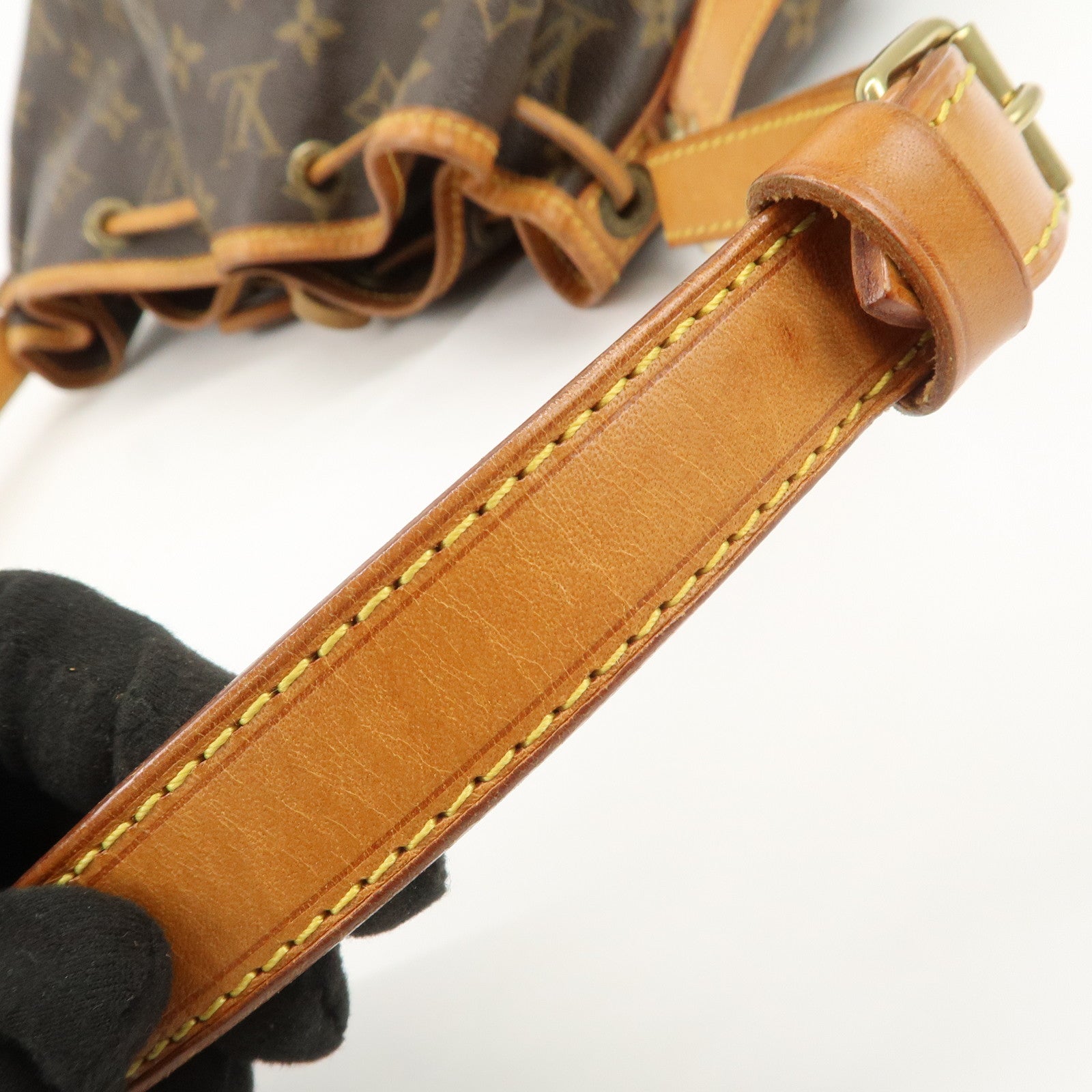 Louis Vuitton Monogram Canvas Petit Noe Shoulder Bag Brown M42226