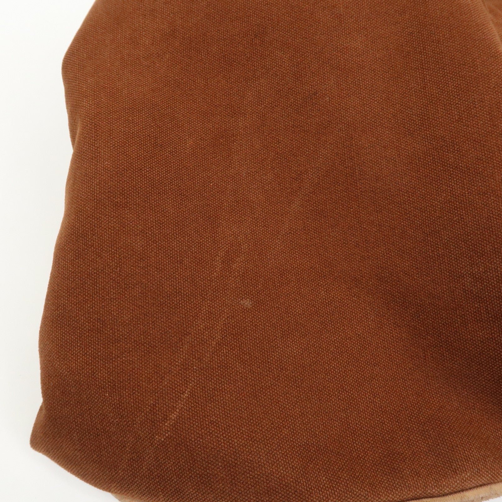 HERMES Canvas Leather Porochon Mimil PM Drawstring Backpack Brown