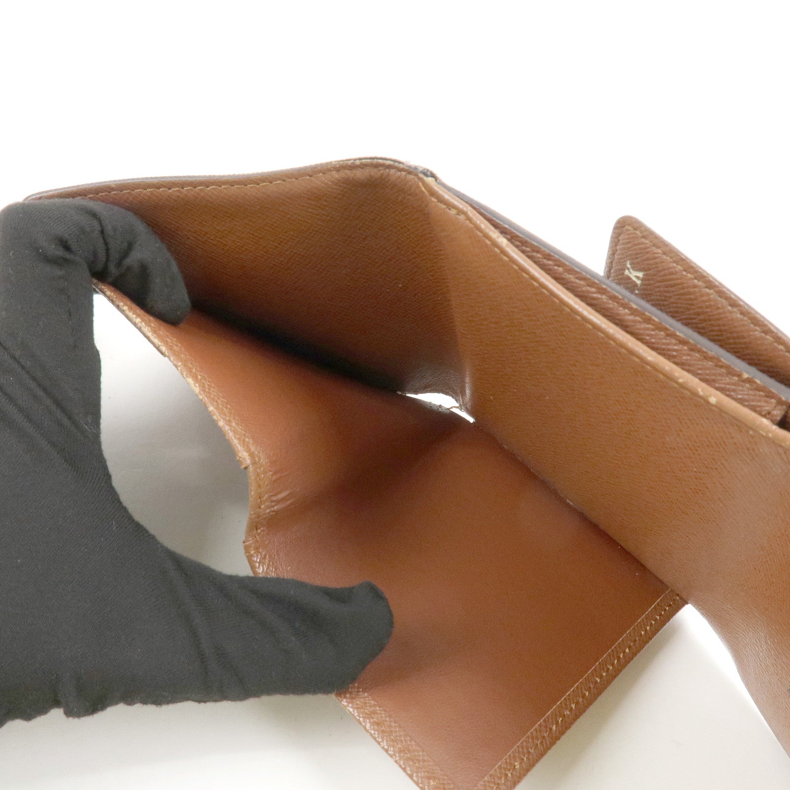 Louis Vuitton Monogram Porte Monnaie Billet Carte Credit M61652 Used