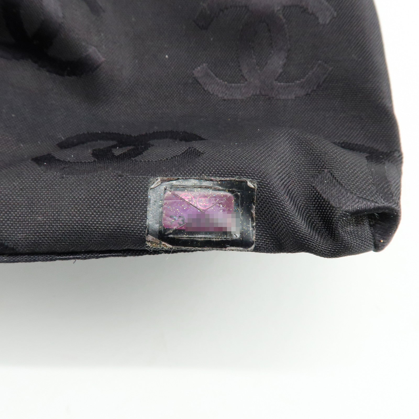 CHANEL Matelasse COCO Mark Suede Tote Bag Shoulder Bag Black