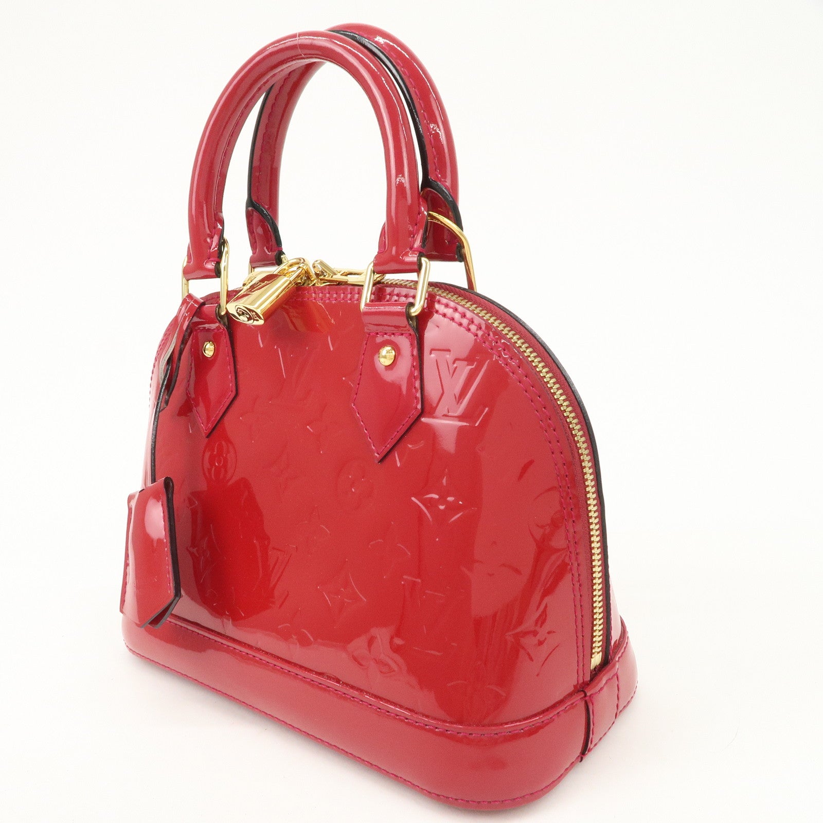 Louis Vuitton Monogram Vernis Leather Alma BB 2Way Bag Rouge M91698
