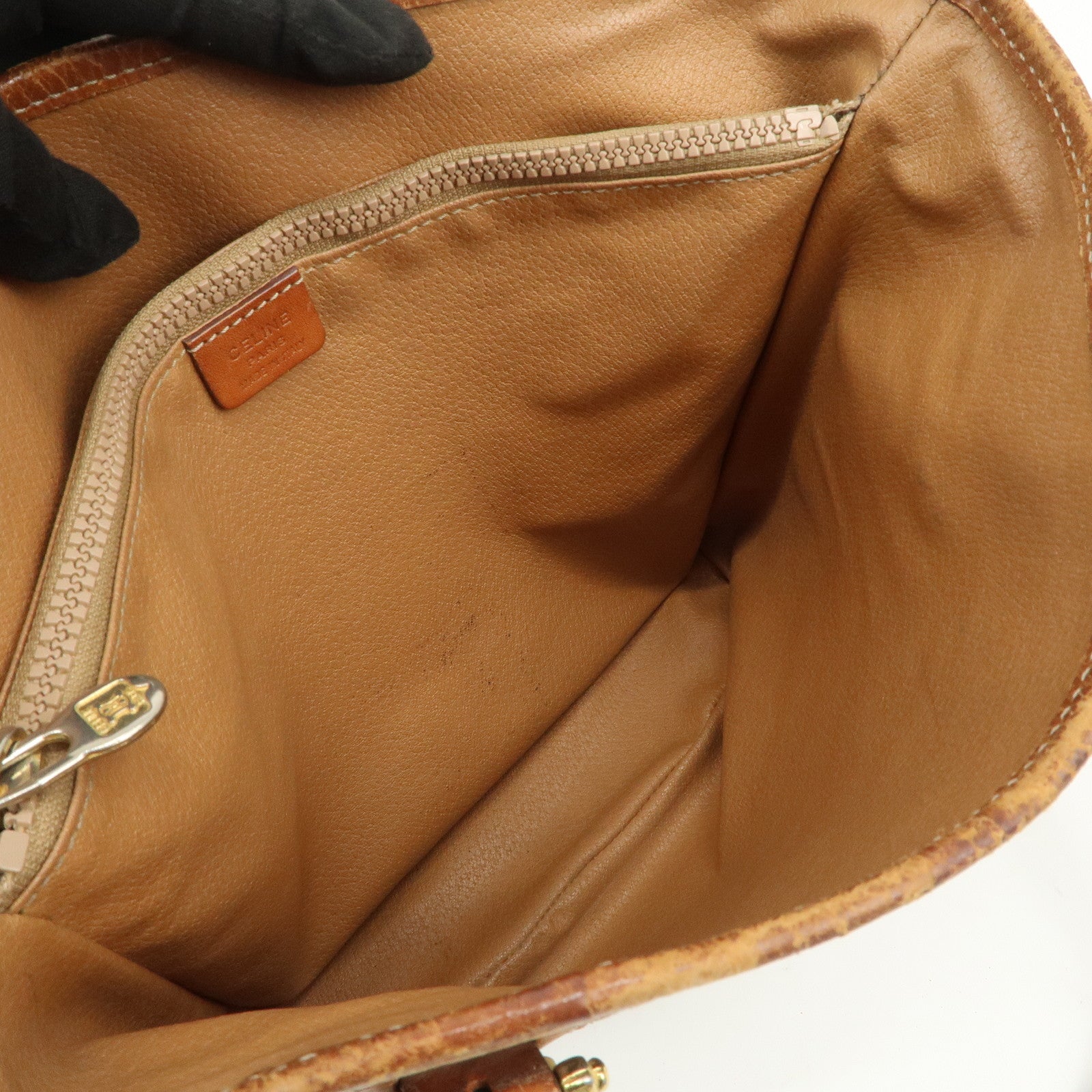 CELINE Macadam PVC Leather Tote Bag Shoulder Bag Brown