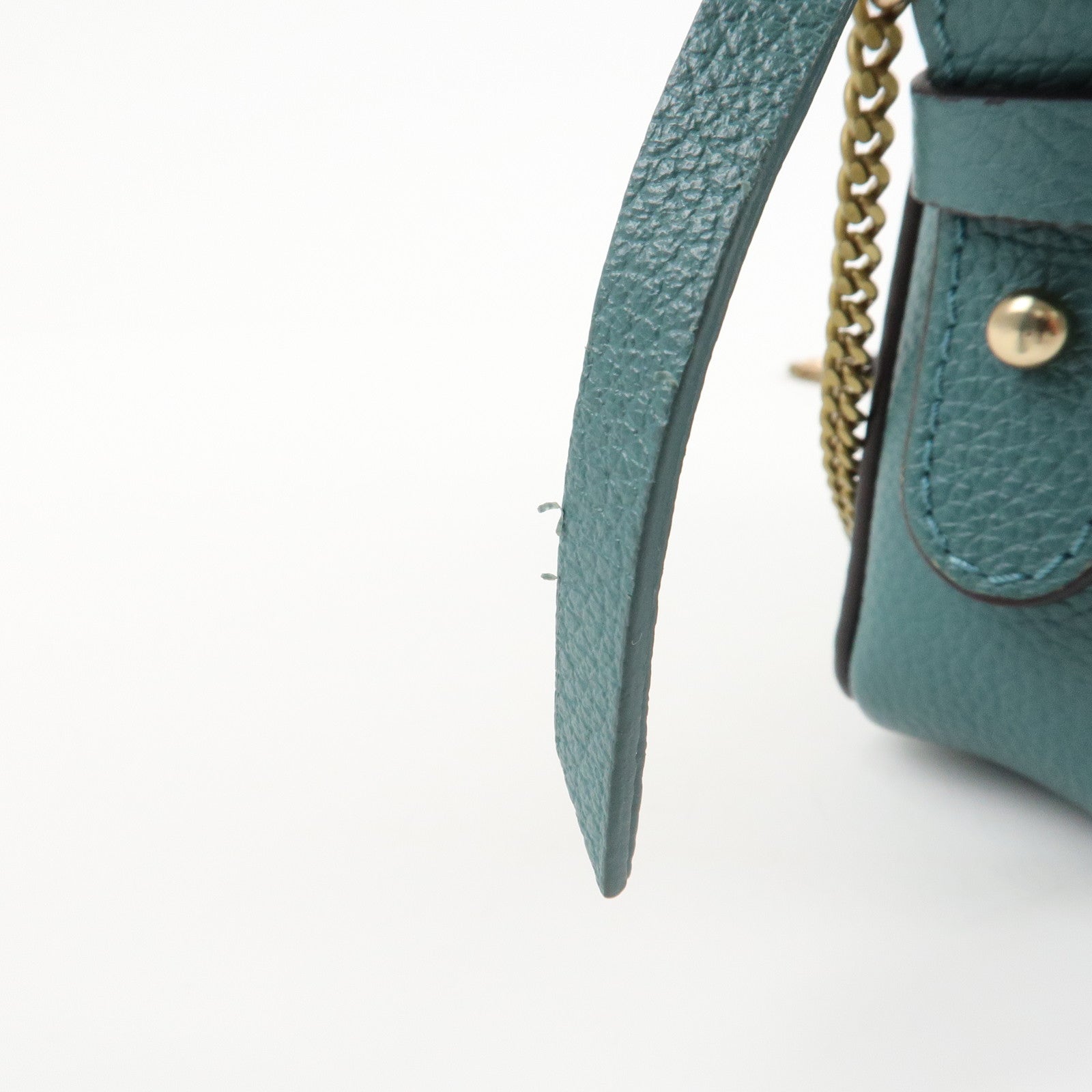 Chloe See By Chloe Joan Leather Suede Shoulder Bag Turquoise Blue Used