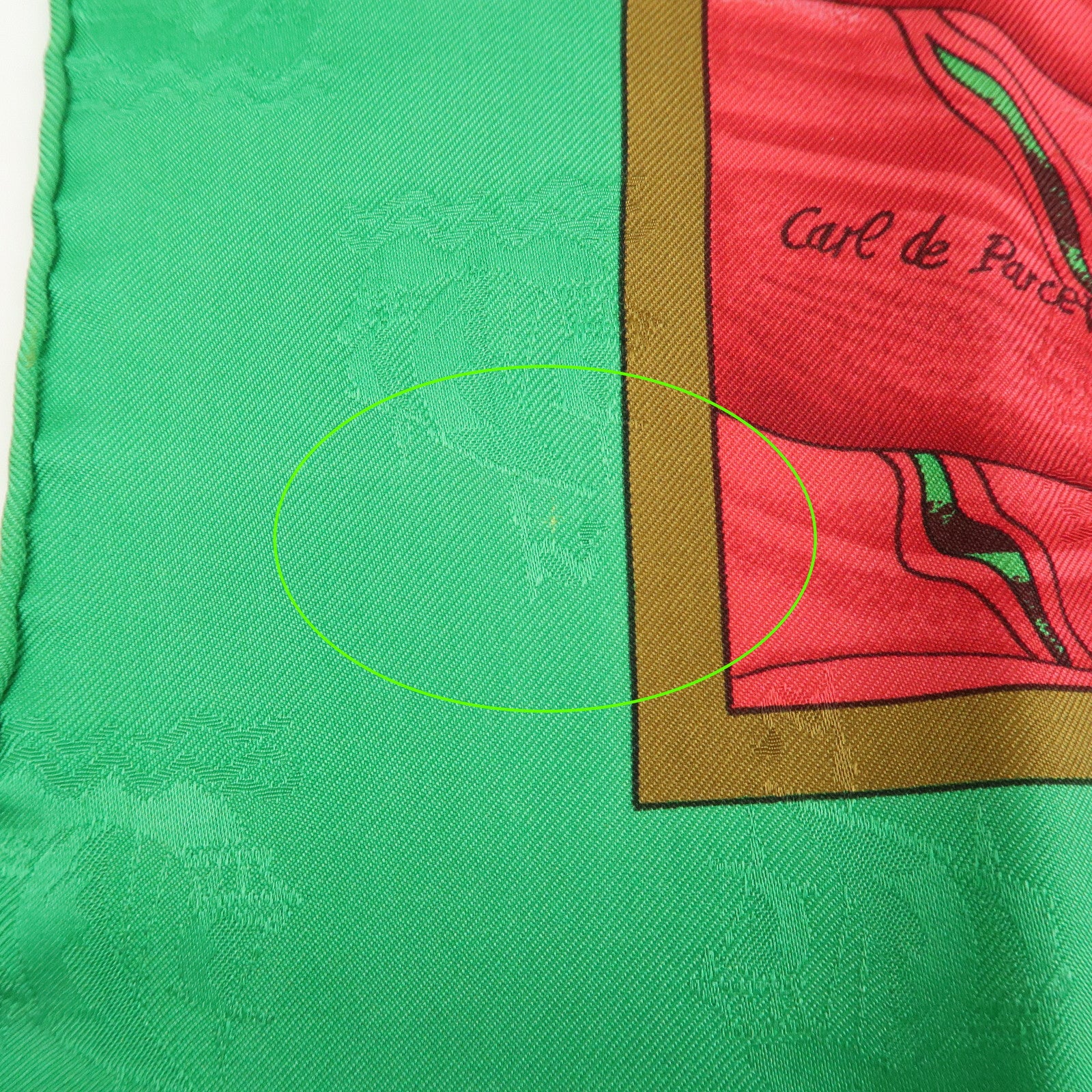 HERMES Carre 90 Silk 100% Scarf Christophe Colomb Green Blue