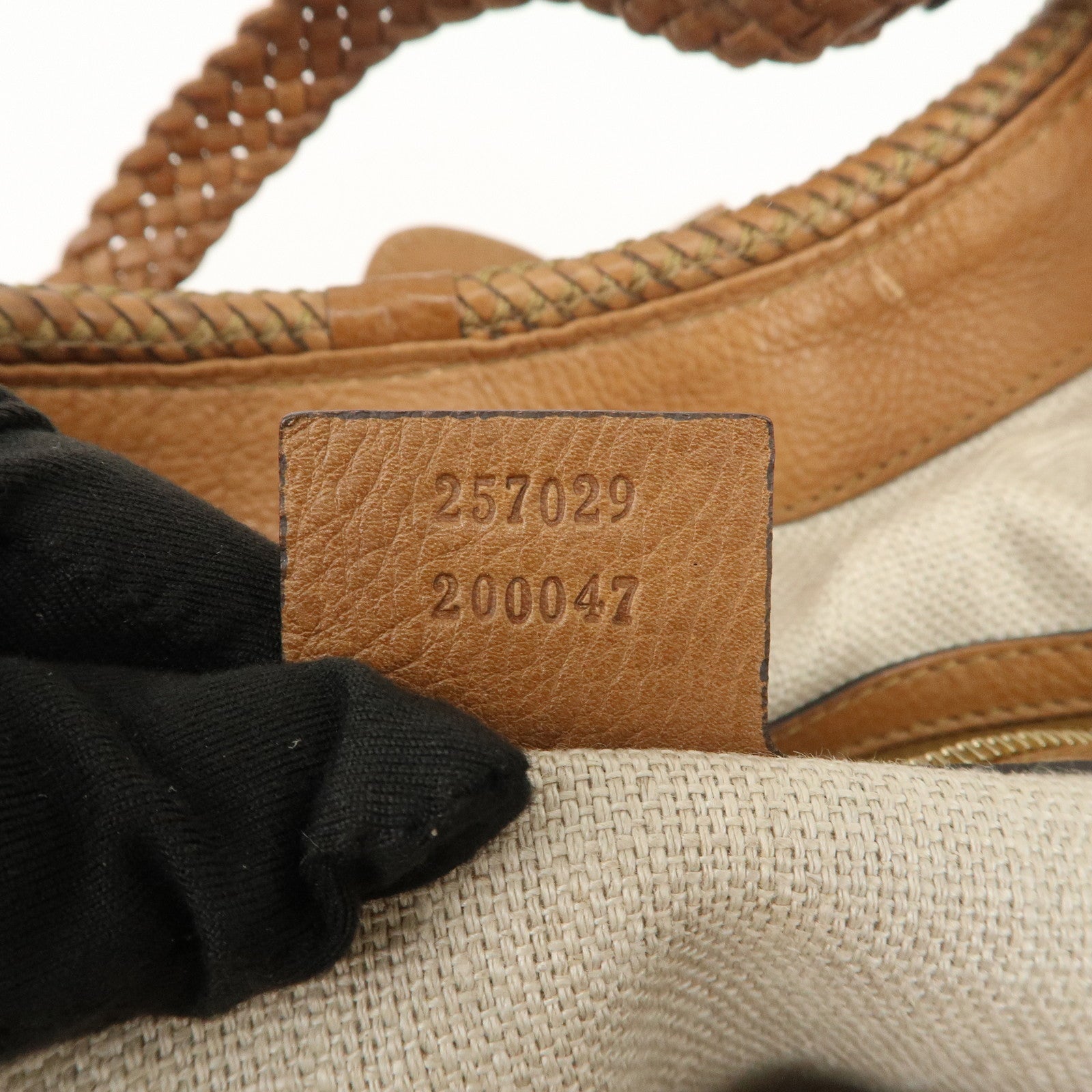 GUCCI Marrakech Leather Shoulder Bag Hand Bag Brown 257029 Used